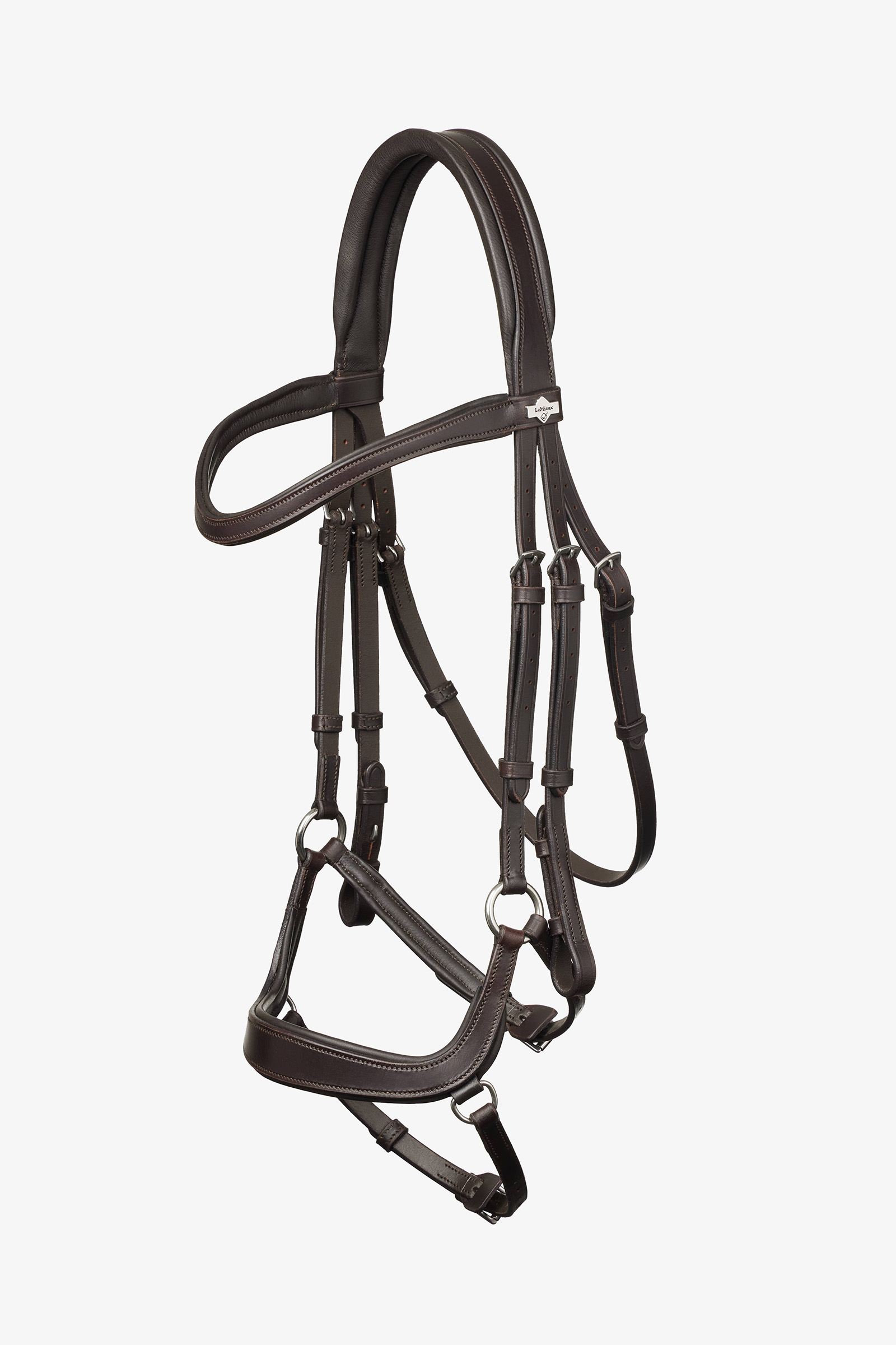 Brown/Silver LeMieux Arika Drop Bridle