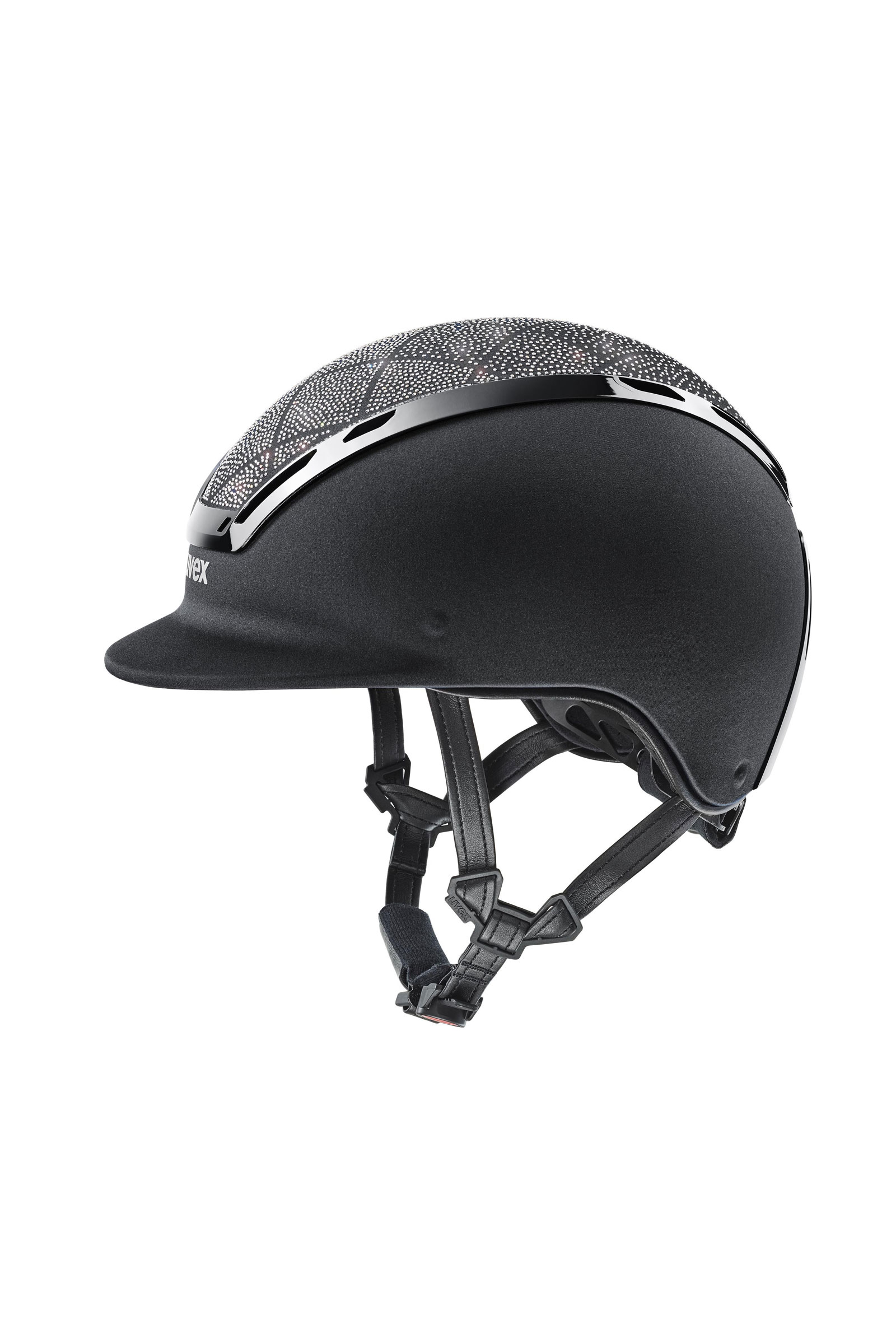 black Uvex Exxeed Flash Riding Helmet