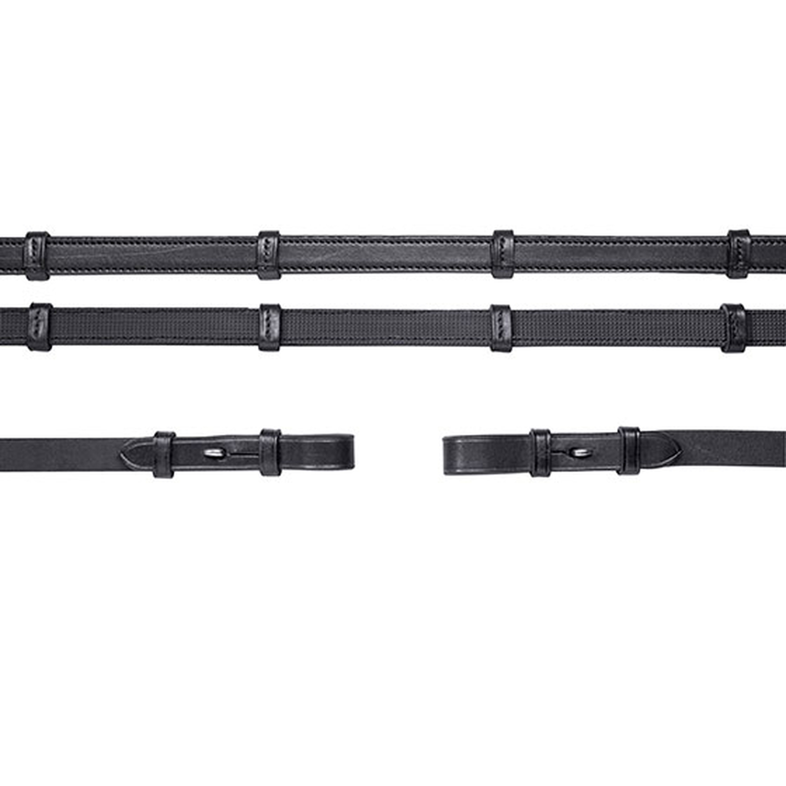 Schockem&ouml;hle Sports Leather reins (rubber inside), Reins for Double Bridle Basic