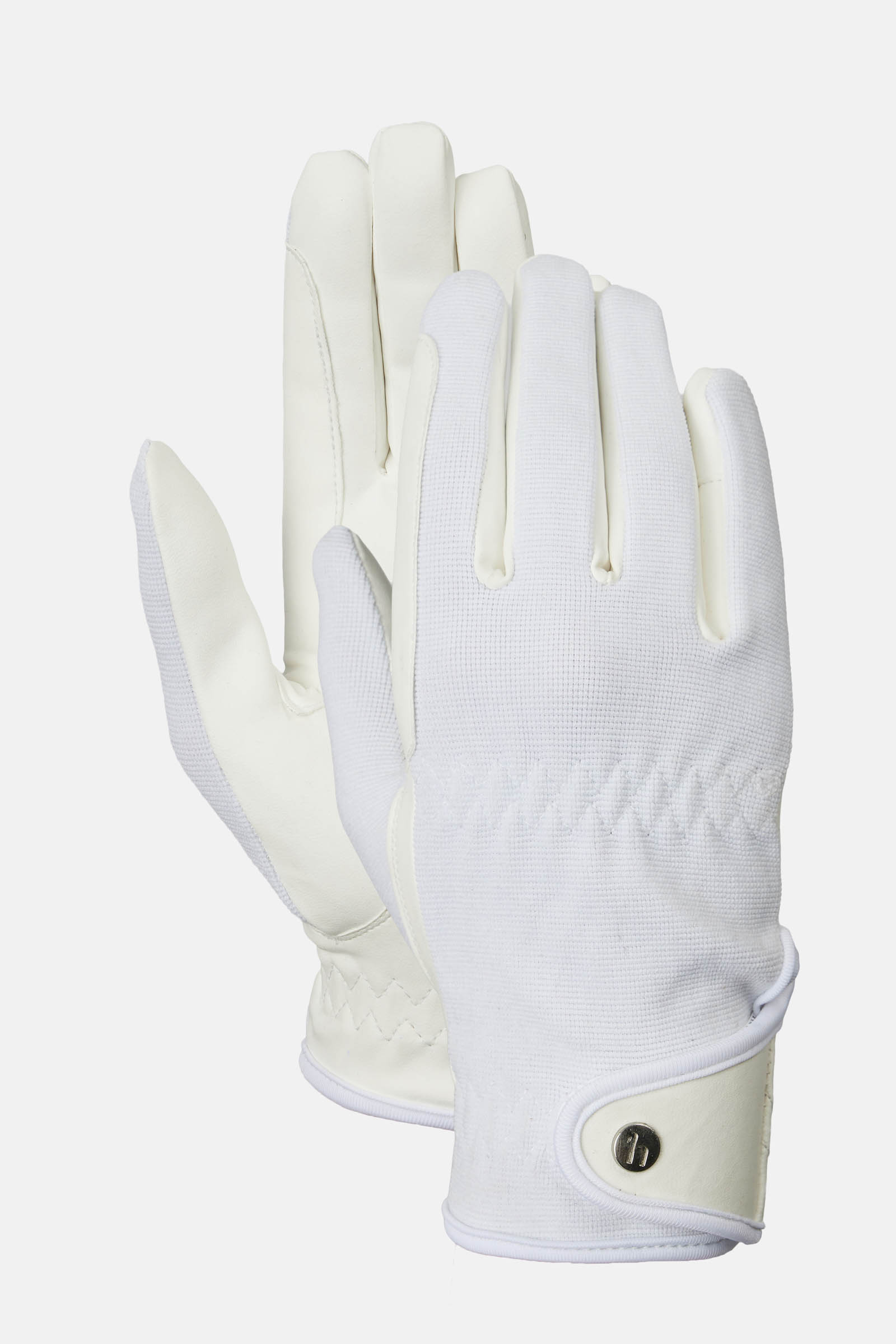 white Horze Young Rider Romy Riding Gloves