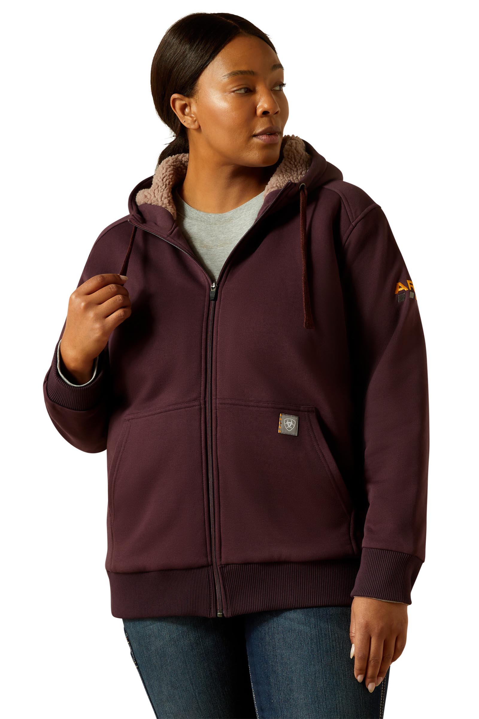 Fudge Ariat Rebar Women&acute;s All-Weather Sherpa Full Zip Hoodie
