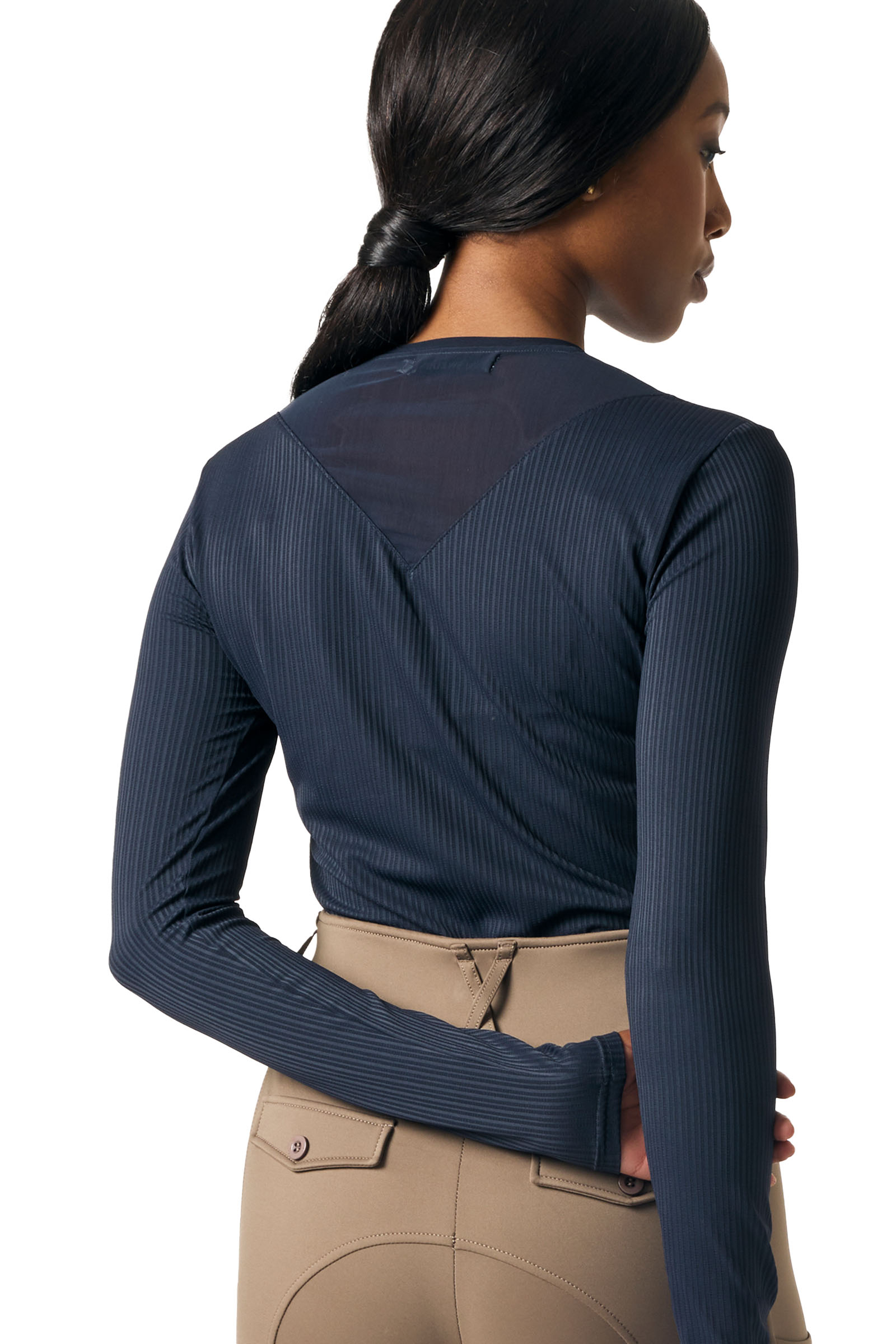 PS of Sweden Leandra LS Striped Mesh Top