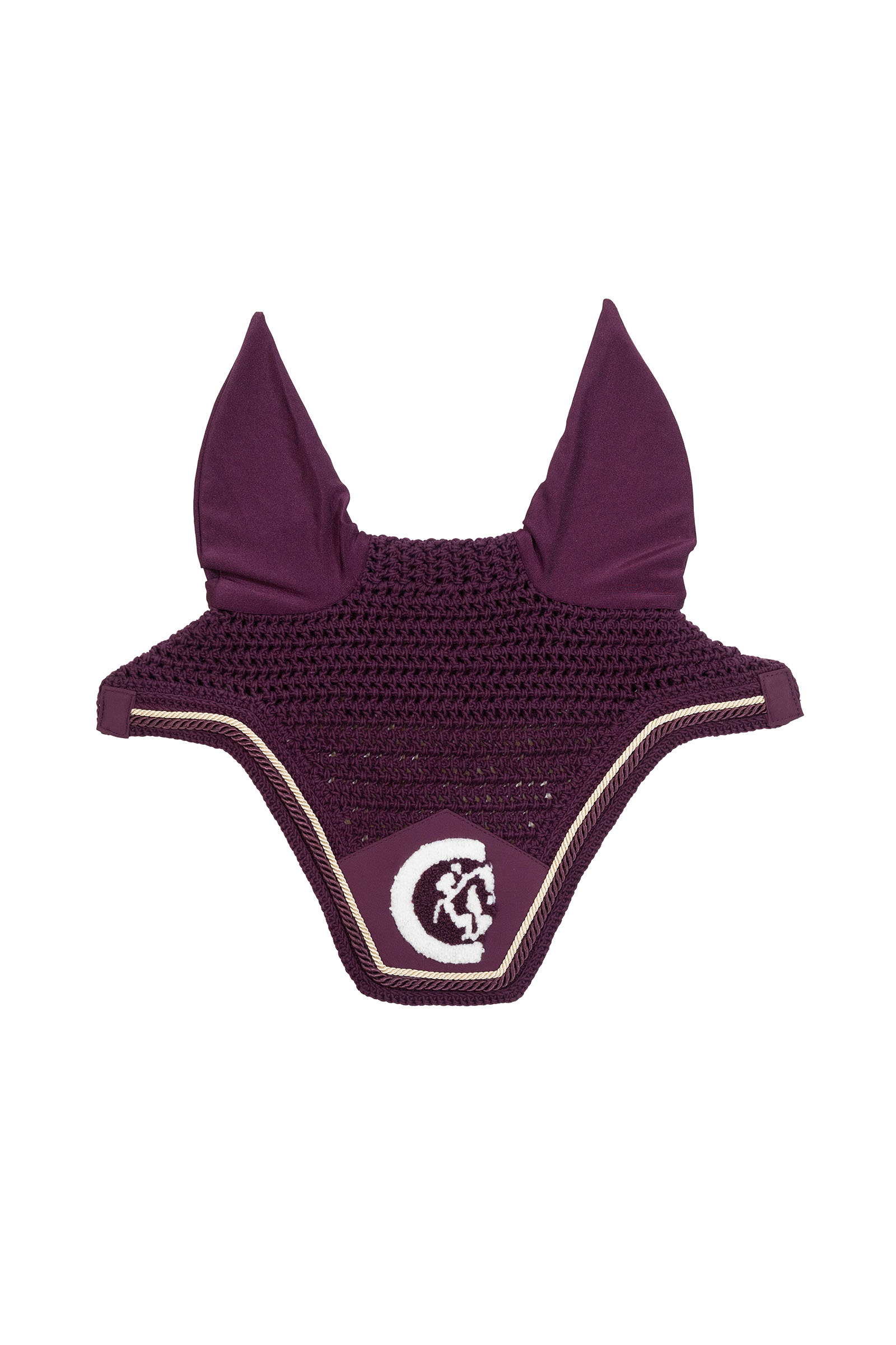 purple Kentucky Horsewear Fly veil Wellington 3D Logo rope
