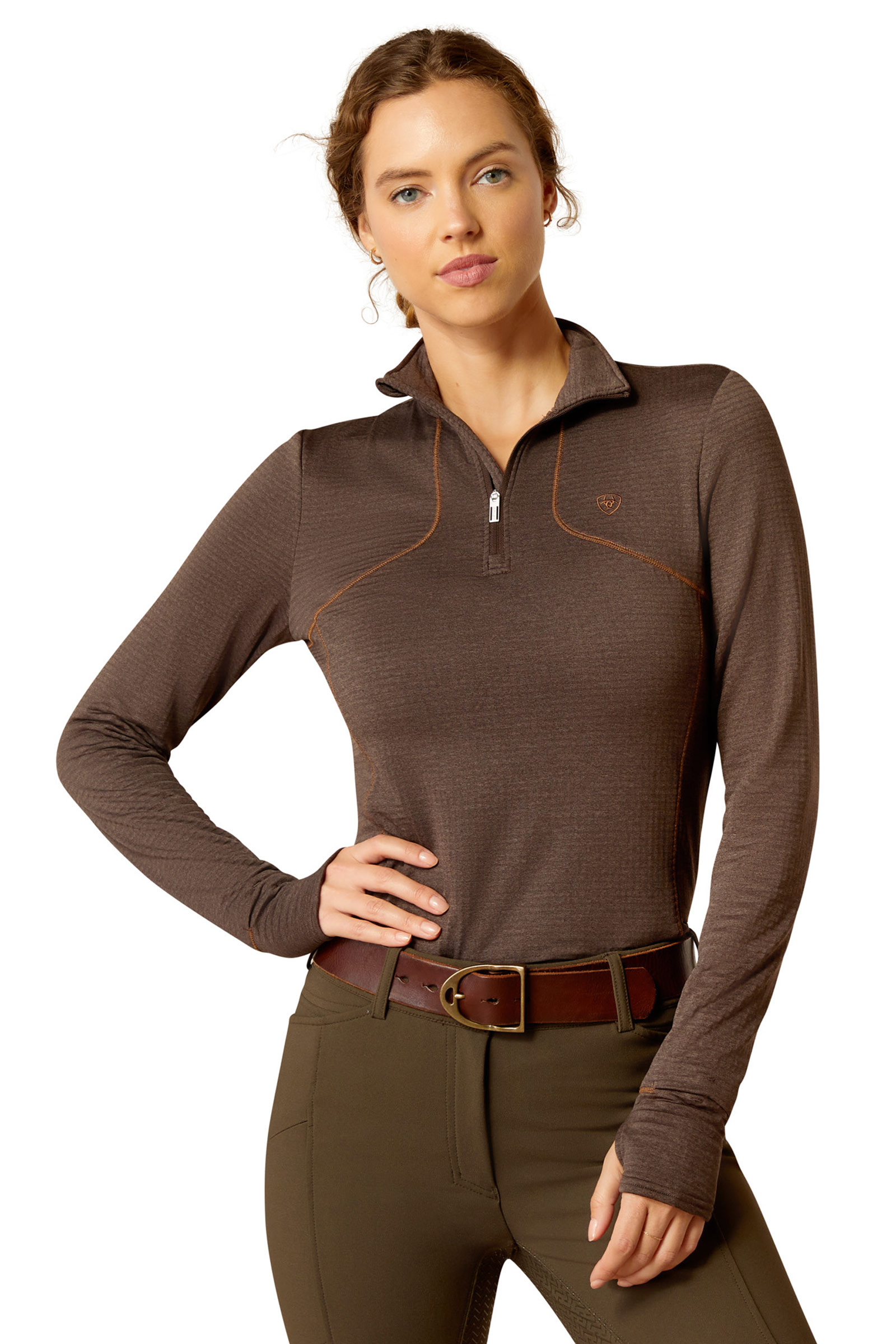 Ariat Gridwork 1/4 Zip Baselayer Shirt