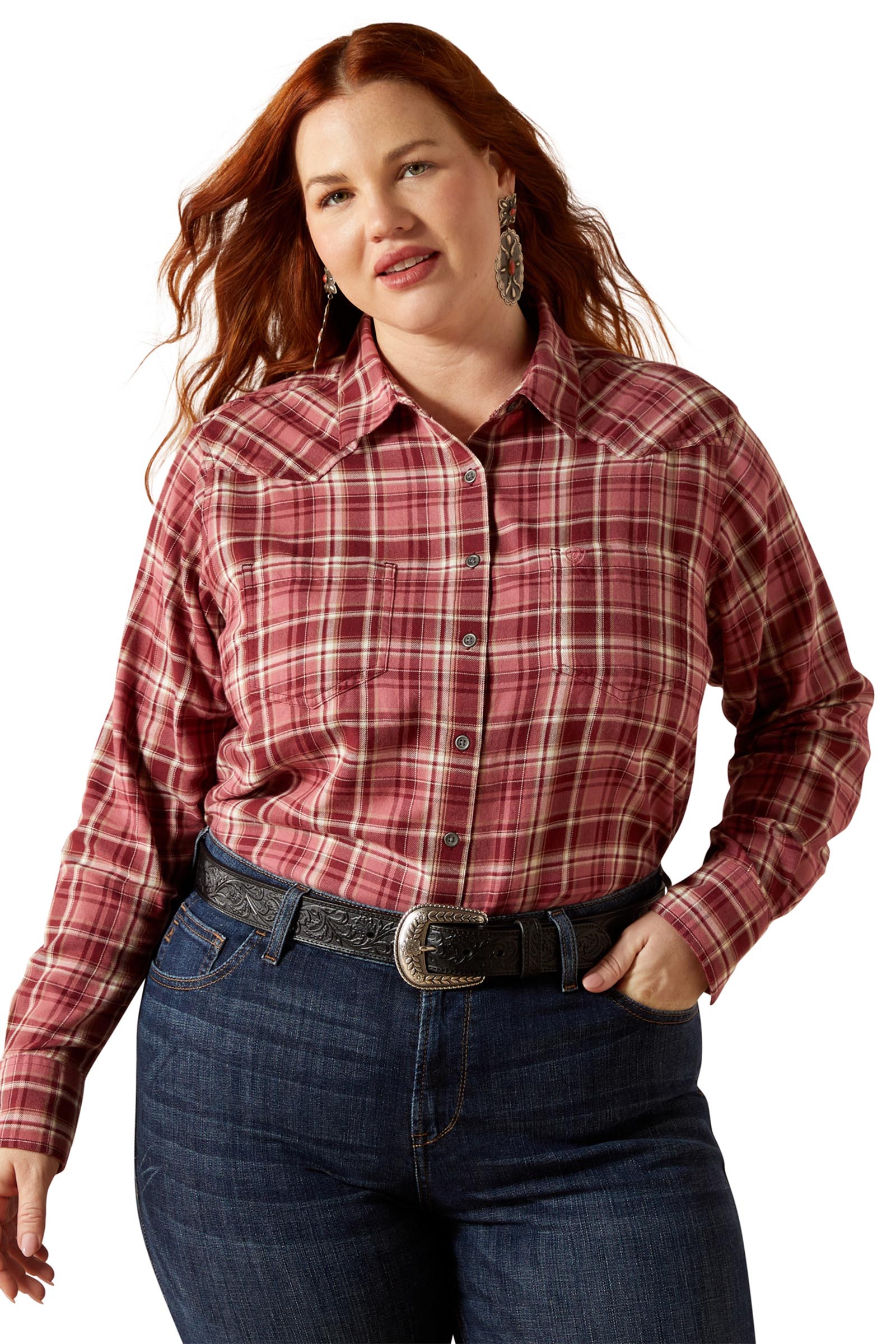 Sunkissed Plaid Ariat Billie Jean Women's Long Sleeve Shirt
