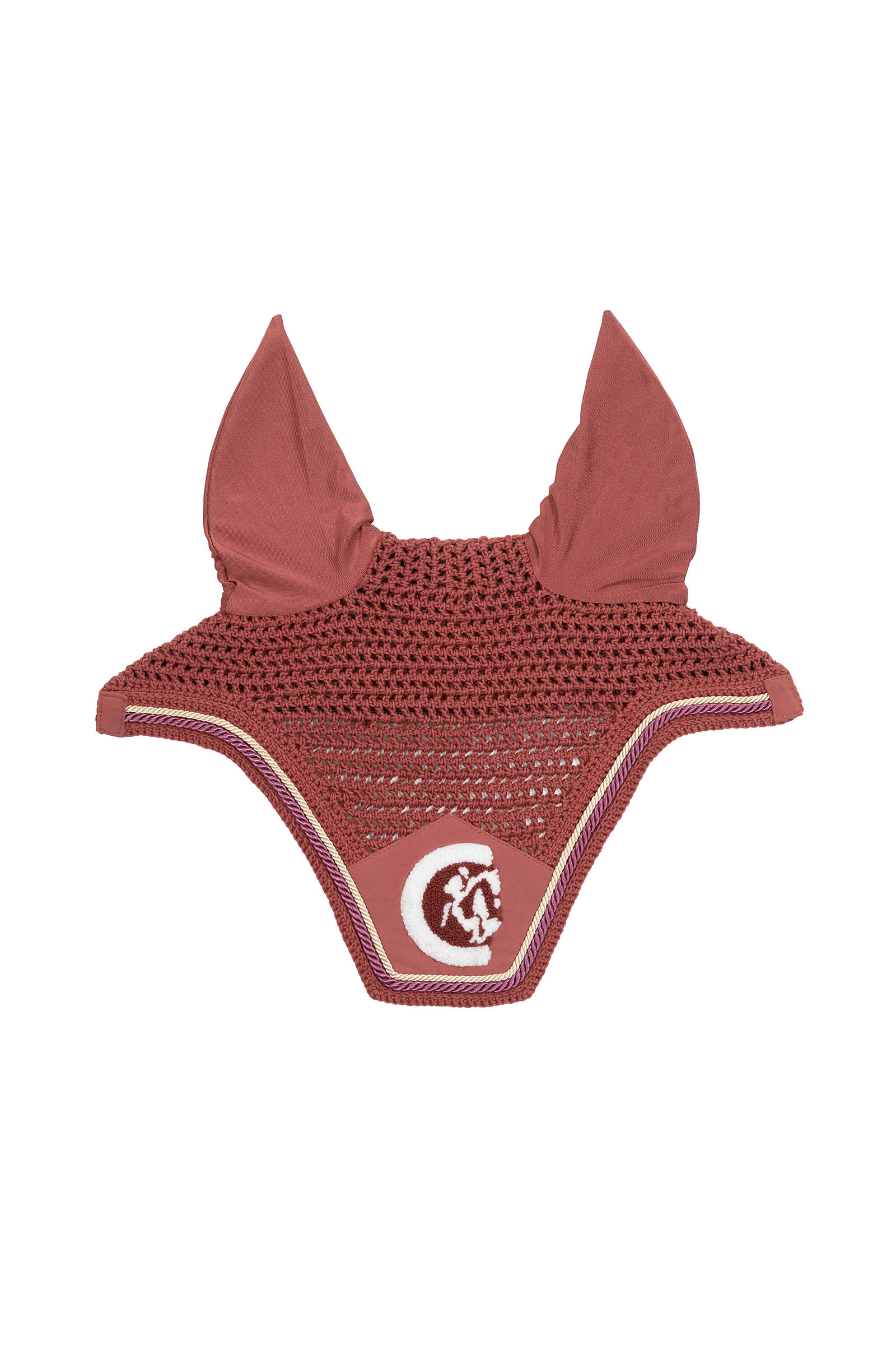 fuchsia Kentucky Horsewear Fly veil Wellington 3D Logo rope