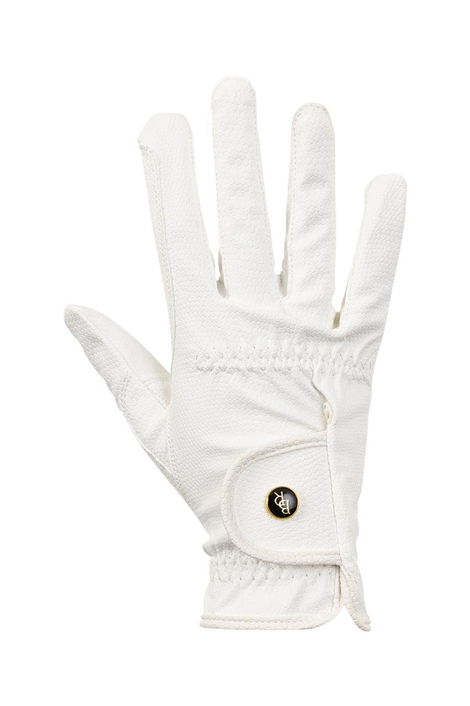 White BR Grip Pro Riding Glove 