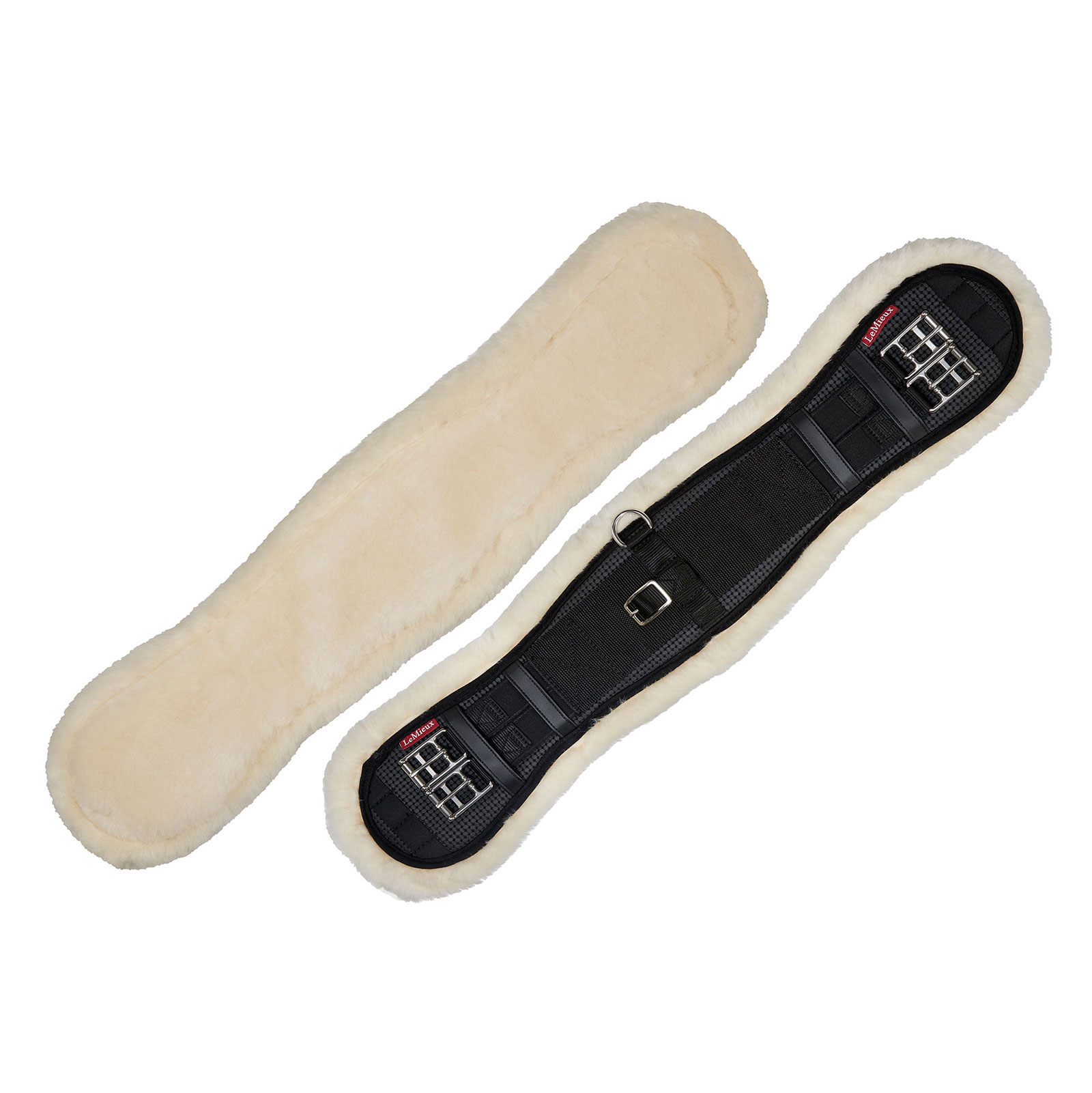 Natural/Black LeMieux Integrated Dressage Girth