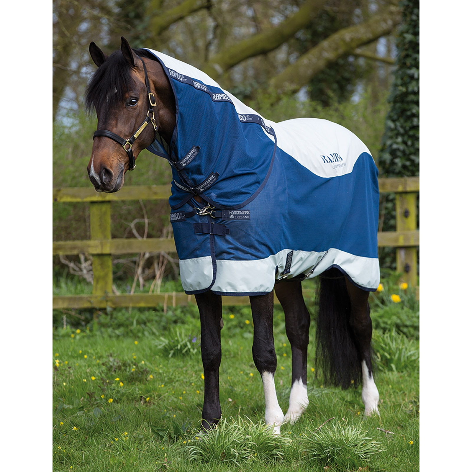 Horseware Rambo Summer Series Turnout Rug With Liner (0g / 100g) and Detachable Neck