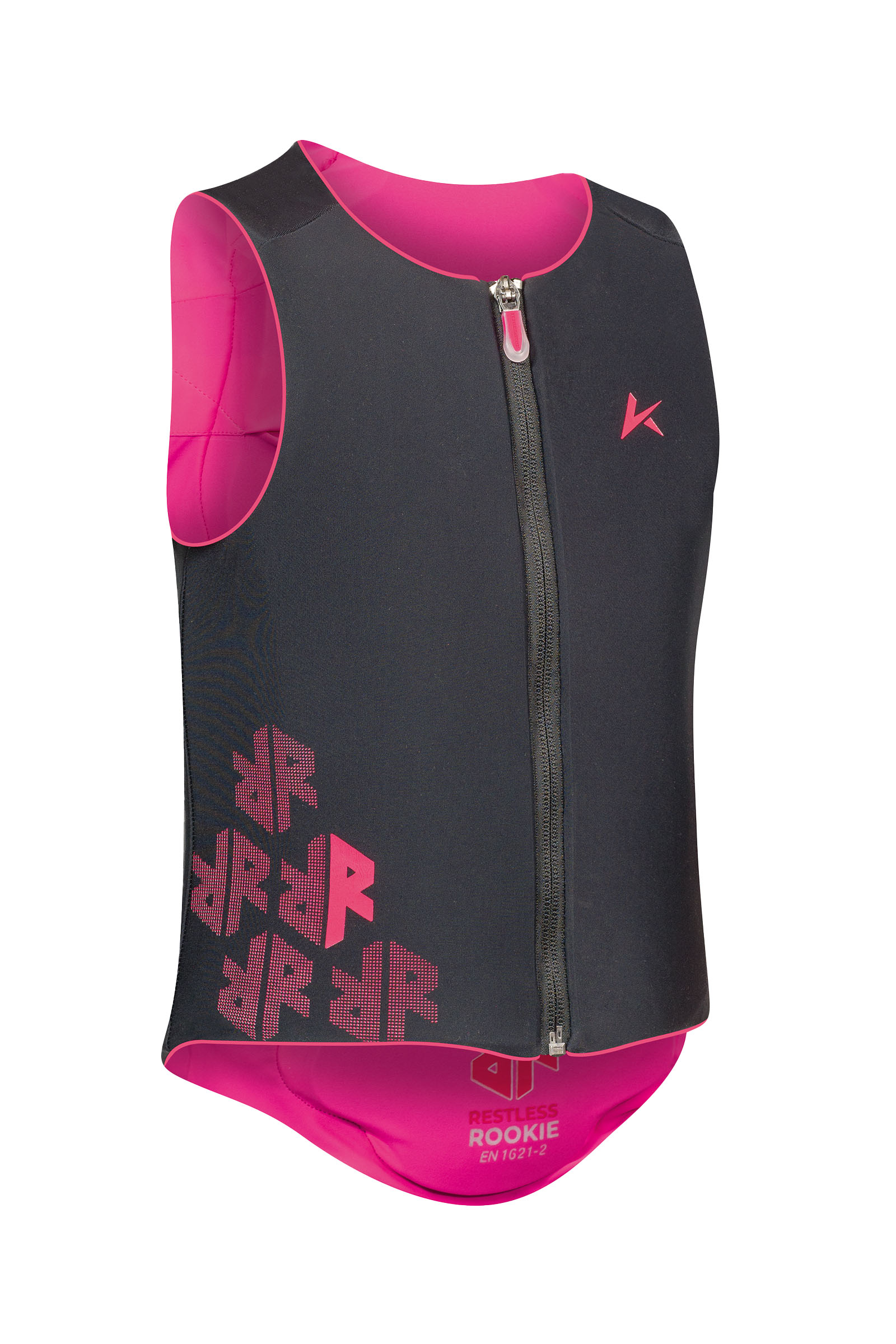 Black/Pink Komperdell Flex Fit Pro Junior Ballistic Vest With Back Protector