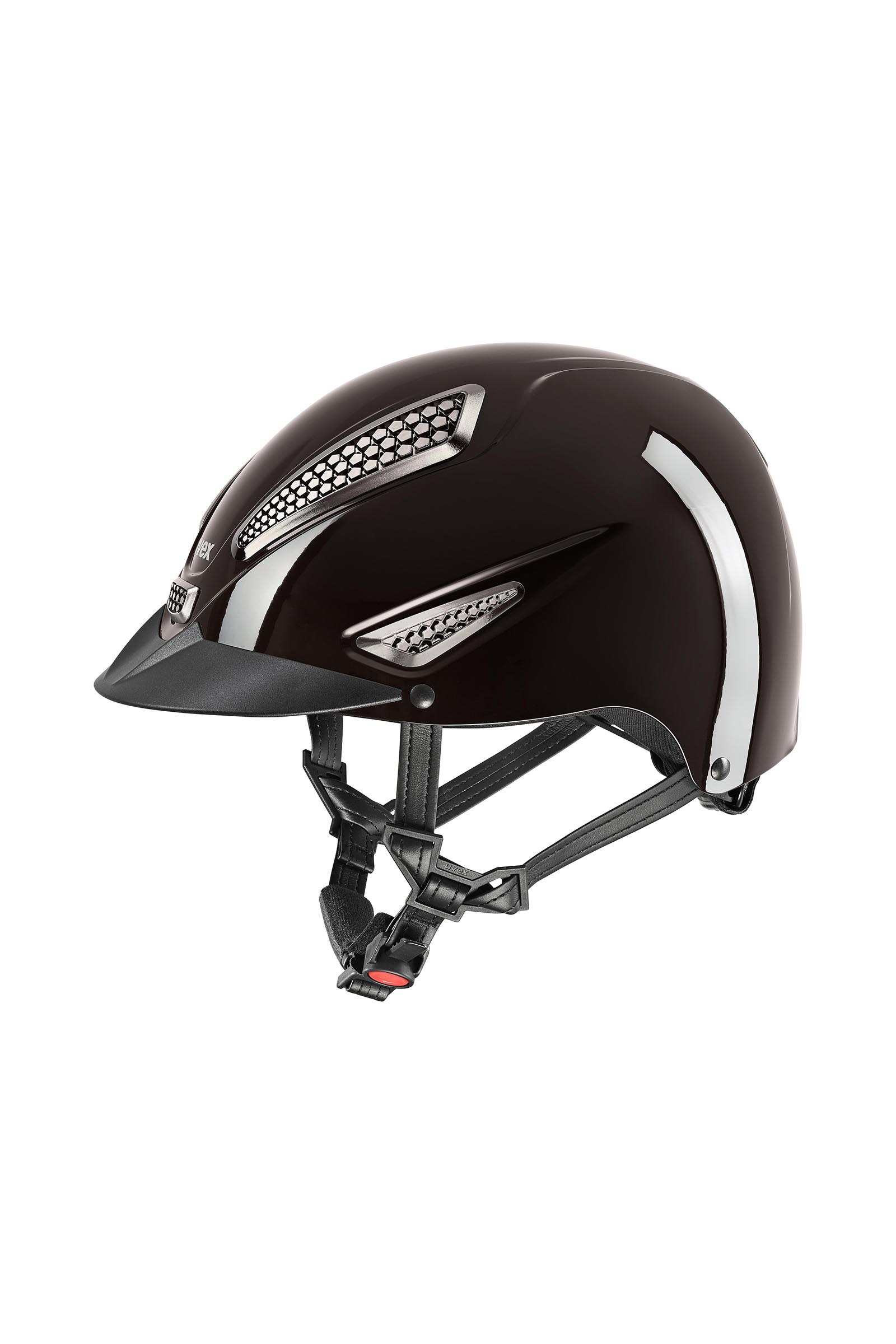 mocca glossy Uvex Perfexxion III Shiny Riding Helmet