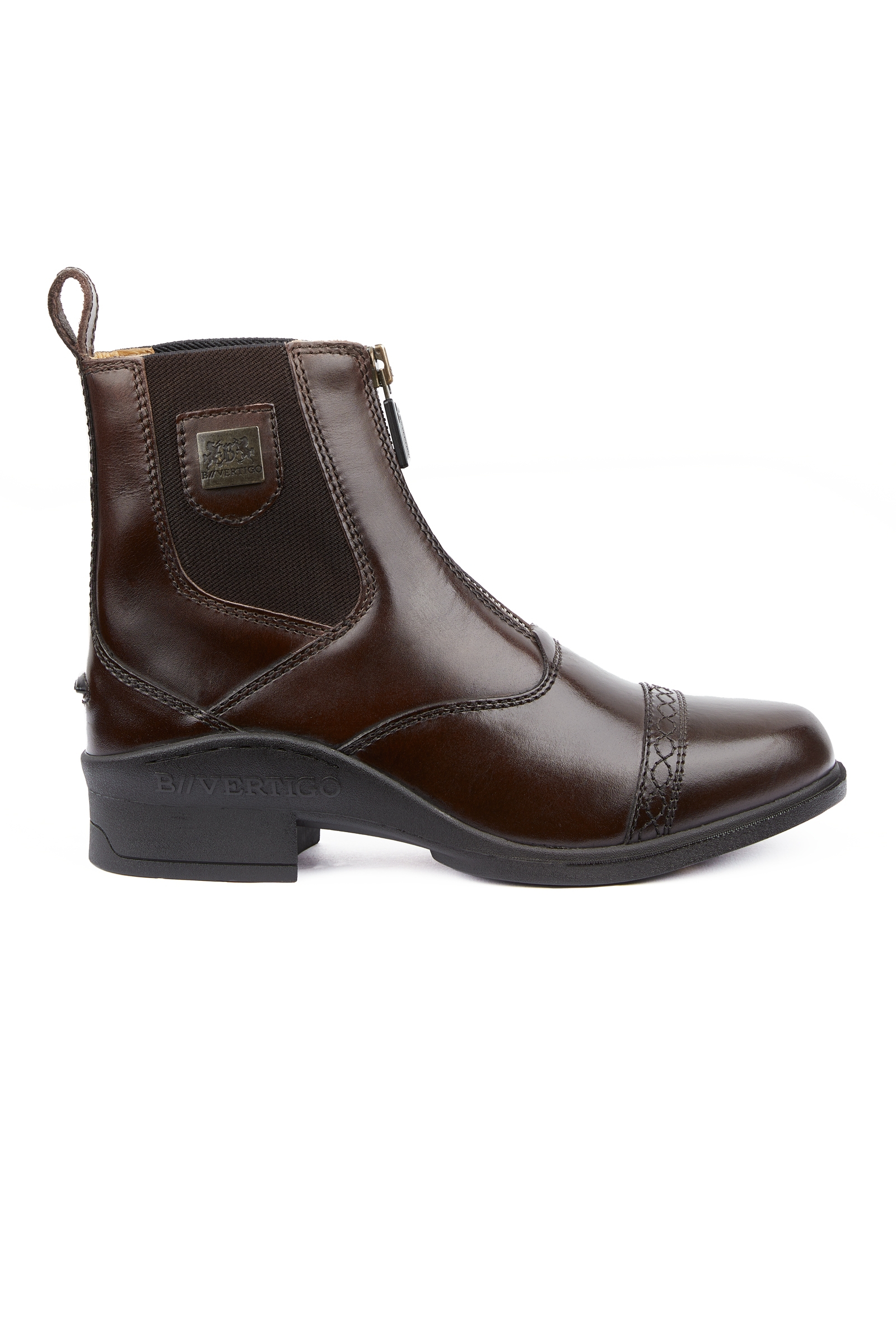 B Vertigo Women's Saturn Front-Zip Leather Jodhpur Boots