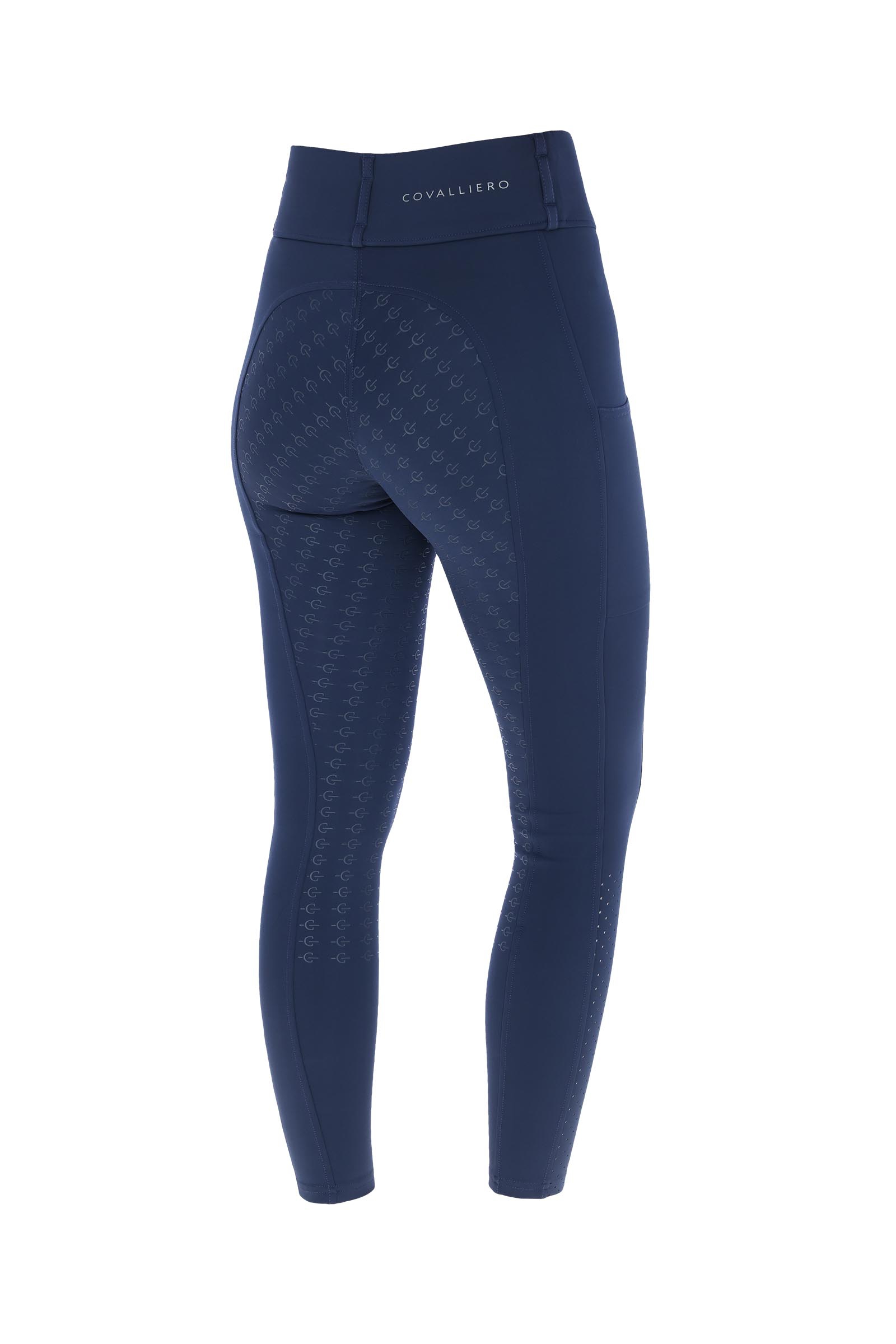 Dark Navy Covalliero Women´s Compression FullGrip Riding Tights SS25