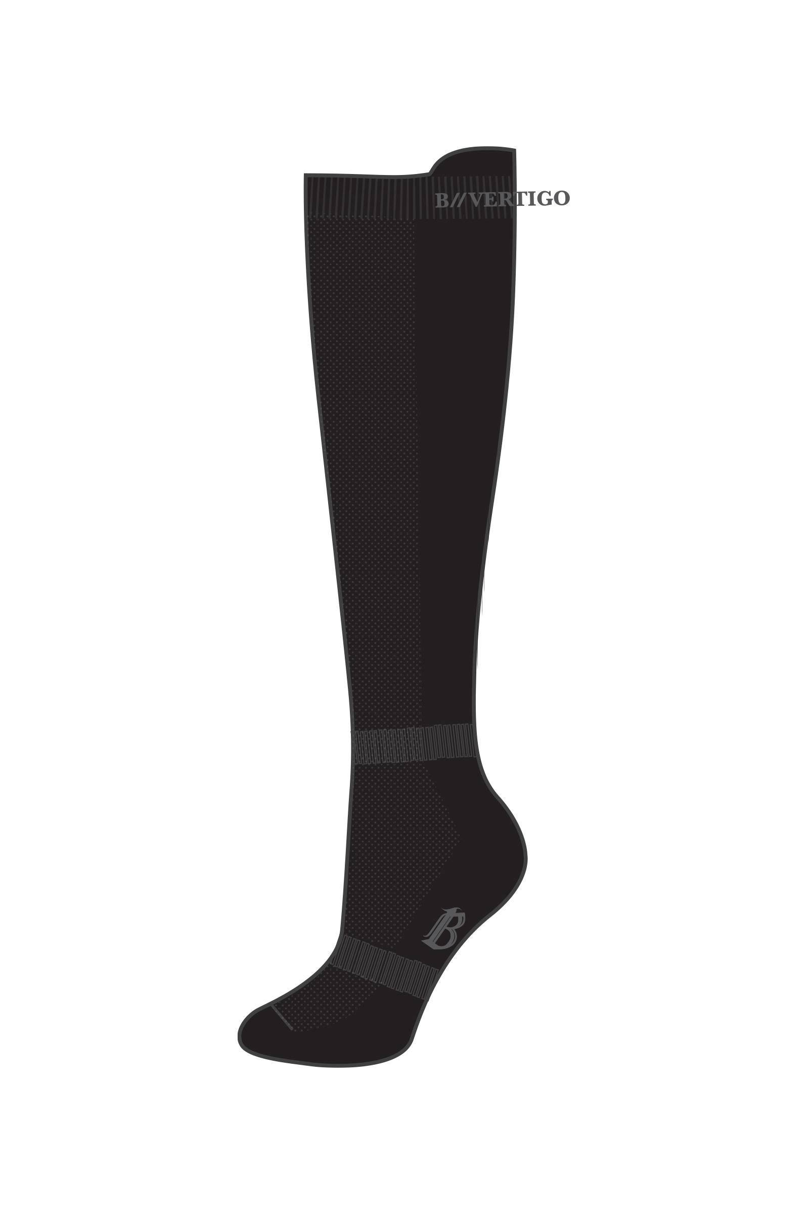 Black Beauty B Vertigo Aria Sport Riding Socks