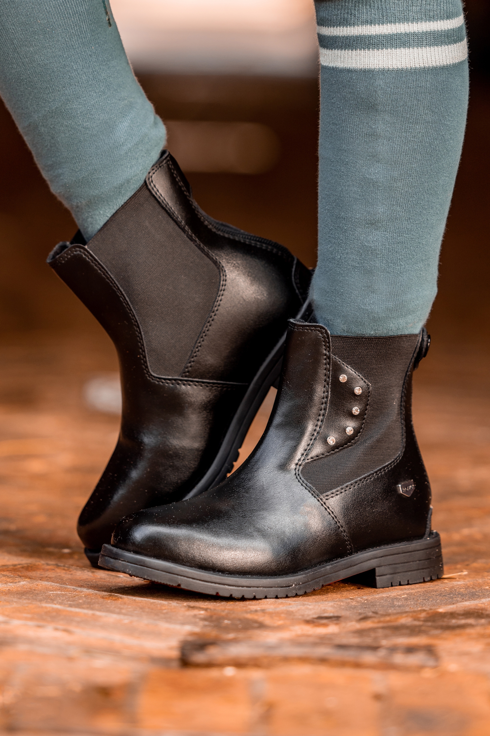 Horze Portland Kids' Jodhpur Boots with Crystals