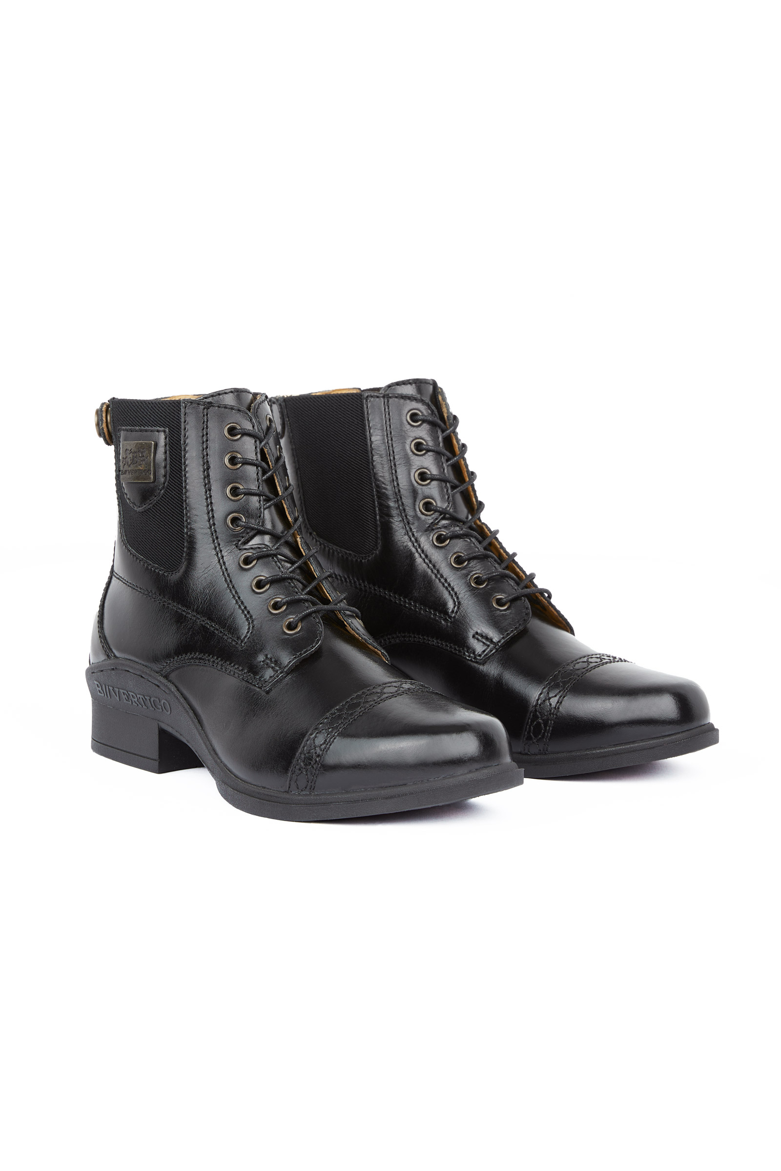 B Vertigo Women's Jupiter Front-Lace Leather Jodhpur Boots