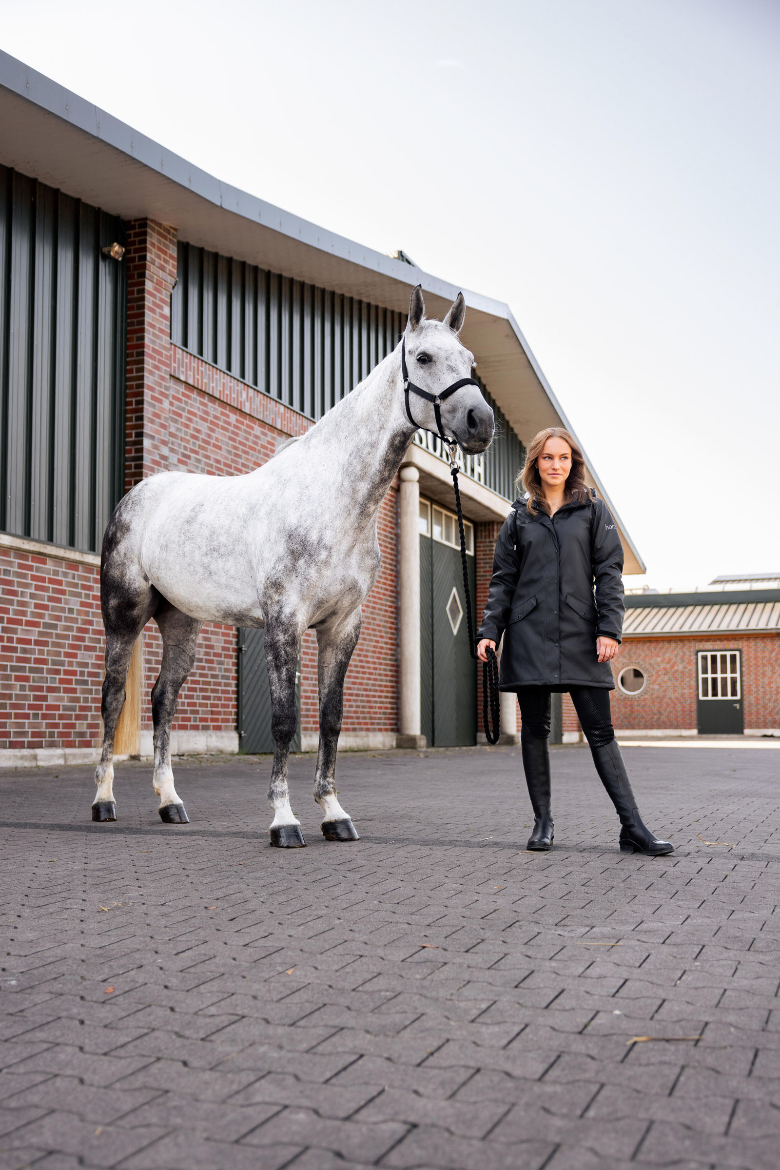 Horze Billie Women's PU Rain Riding Jacket with Fleece