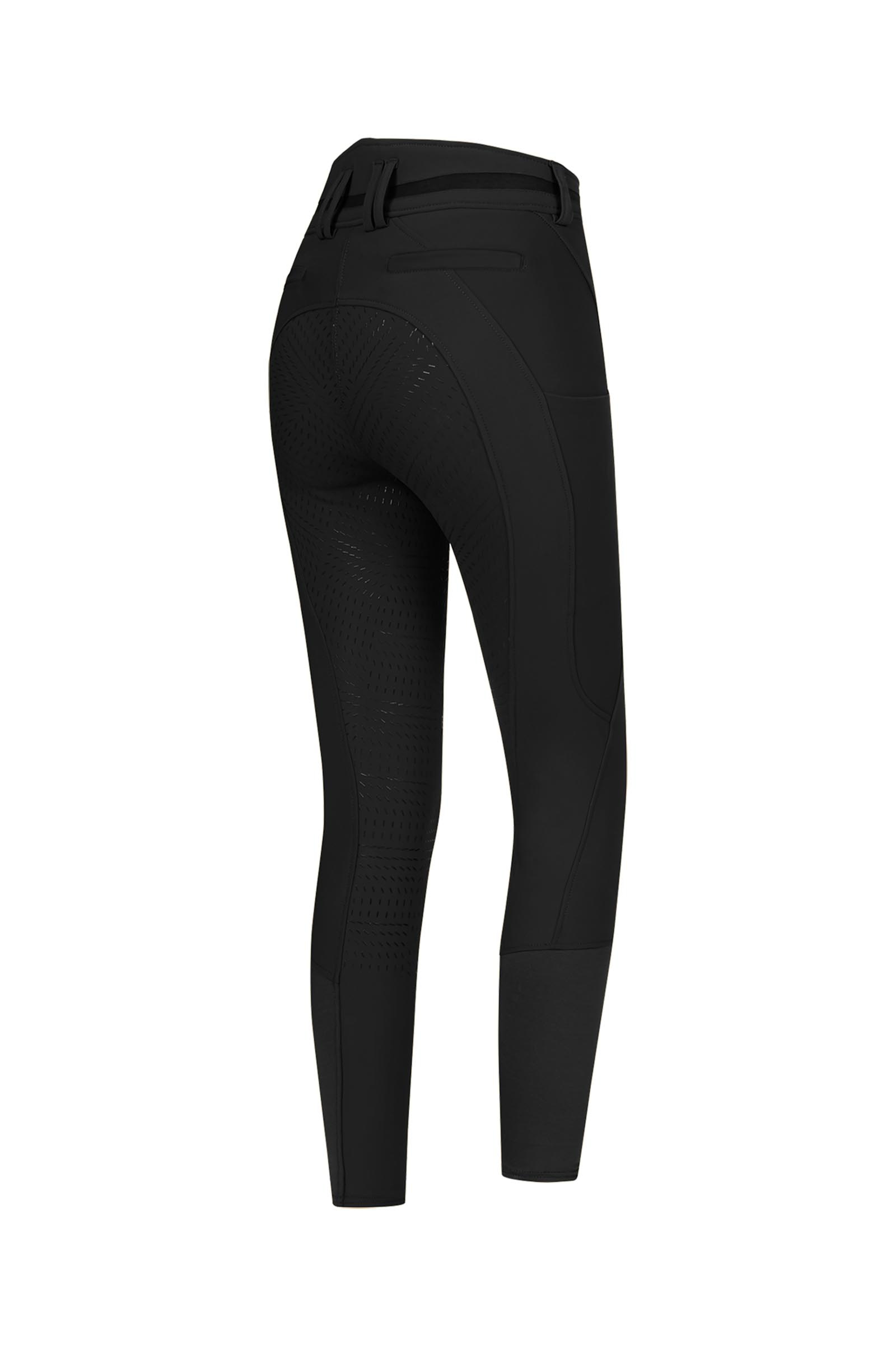 Black ELT Maja Women´s Glam Curved High Waist Breeches Full Seat