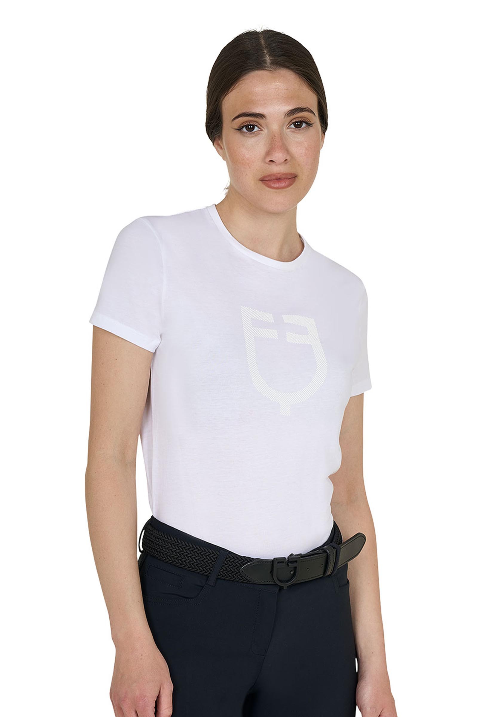 Equestro SS2026 Women's Glossy Logo Cotton T-Shirt
