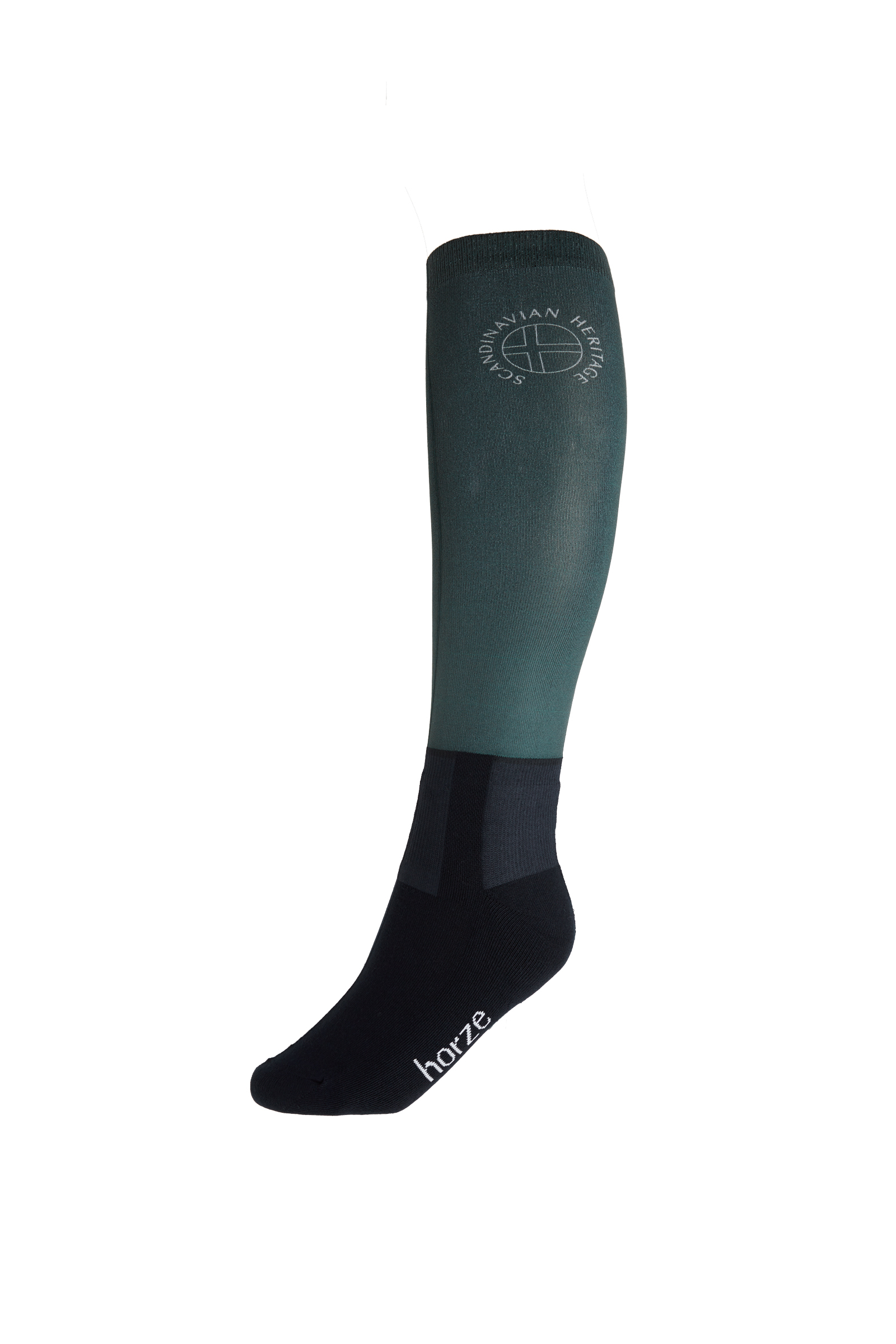 Cilantro Green Horze Printed Riding Socks with Thin Shaft