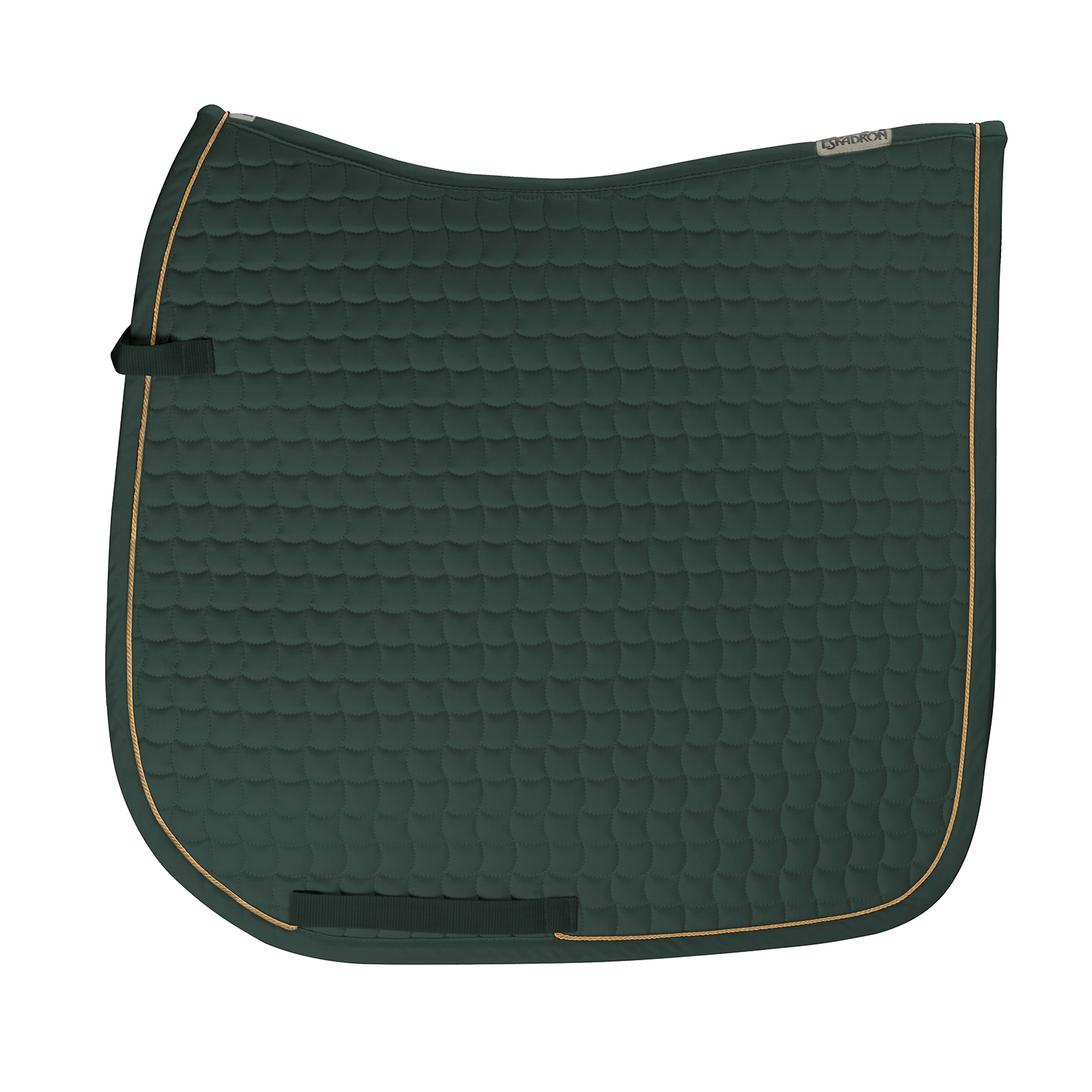 Forest Dark Green Eskadron Cotton Gold Dressage Saddle Pad