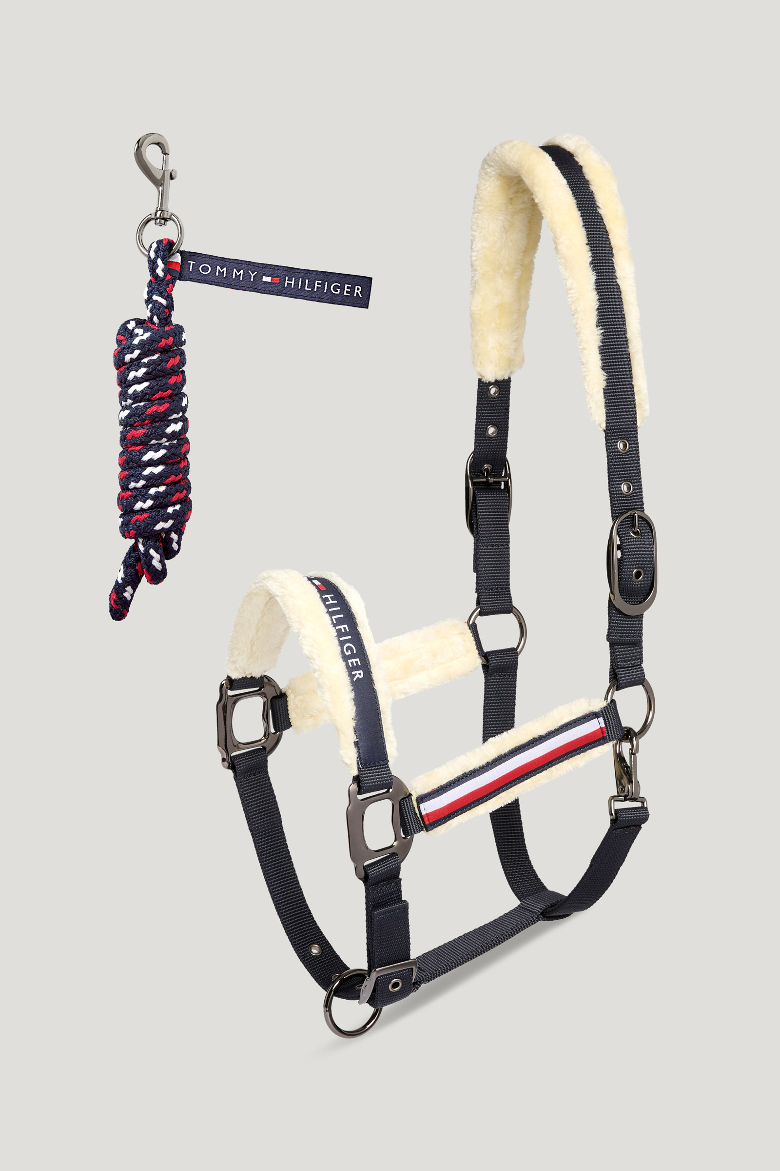 Tommy Hilfiger Equestrian Yale Set Faux Fur Halter Rope