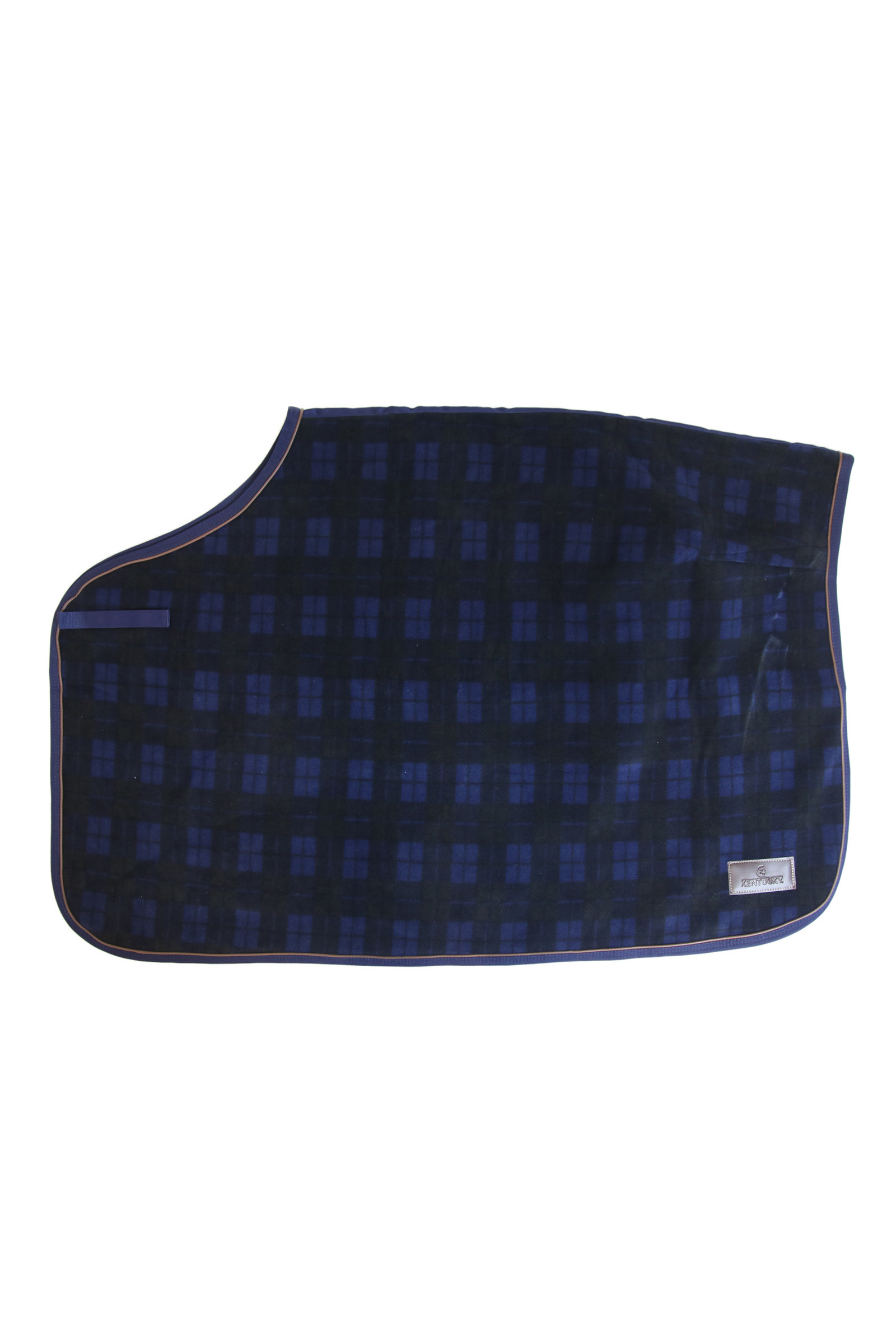 Navy/Check Kentucky Horsewear Quarter Rug Heavy Fleece