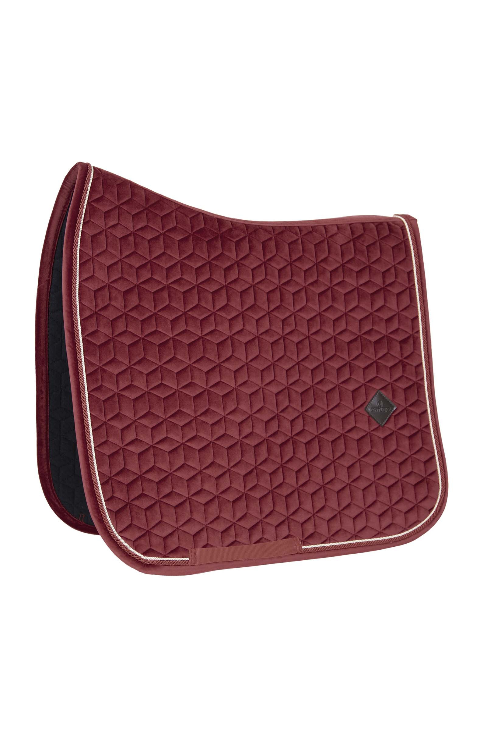 Burgundy Dark Red Kentucky Horsewear Velvet Dressage Saddle Pad