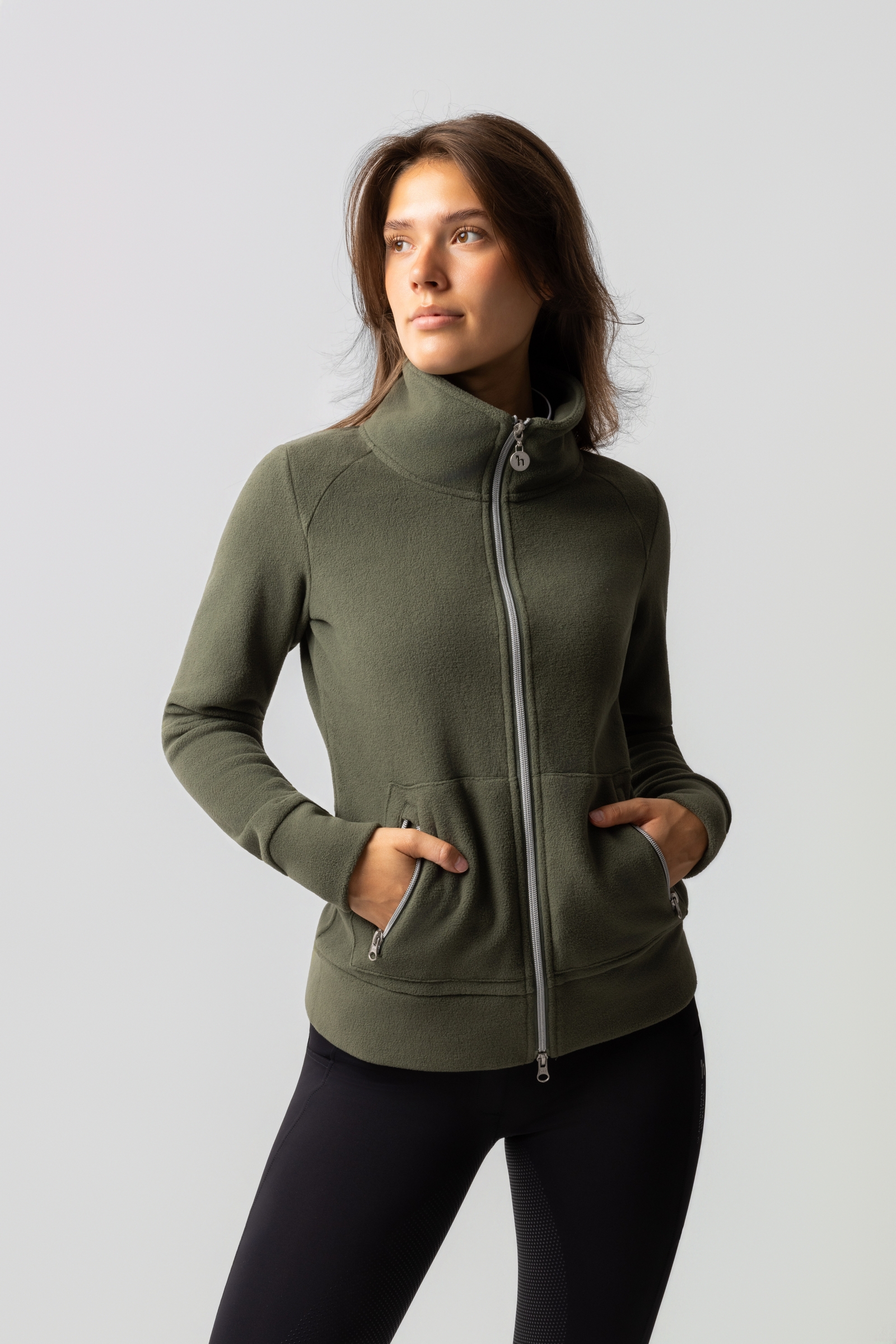 Beetle Green Horze Ellie Women's Fleece Riding Riding Jacket