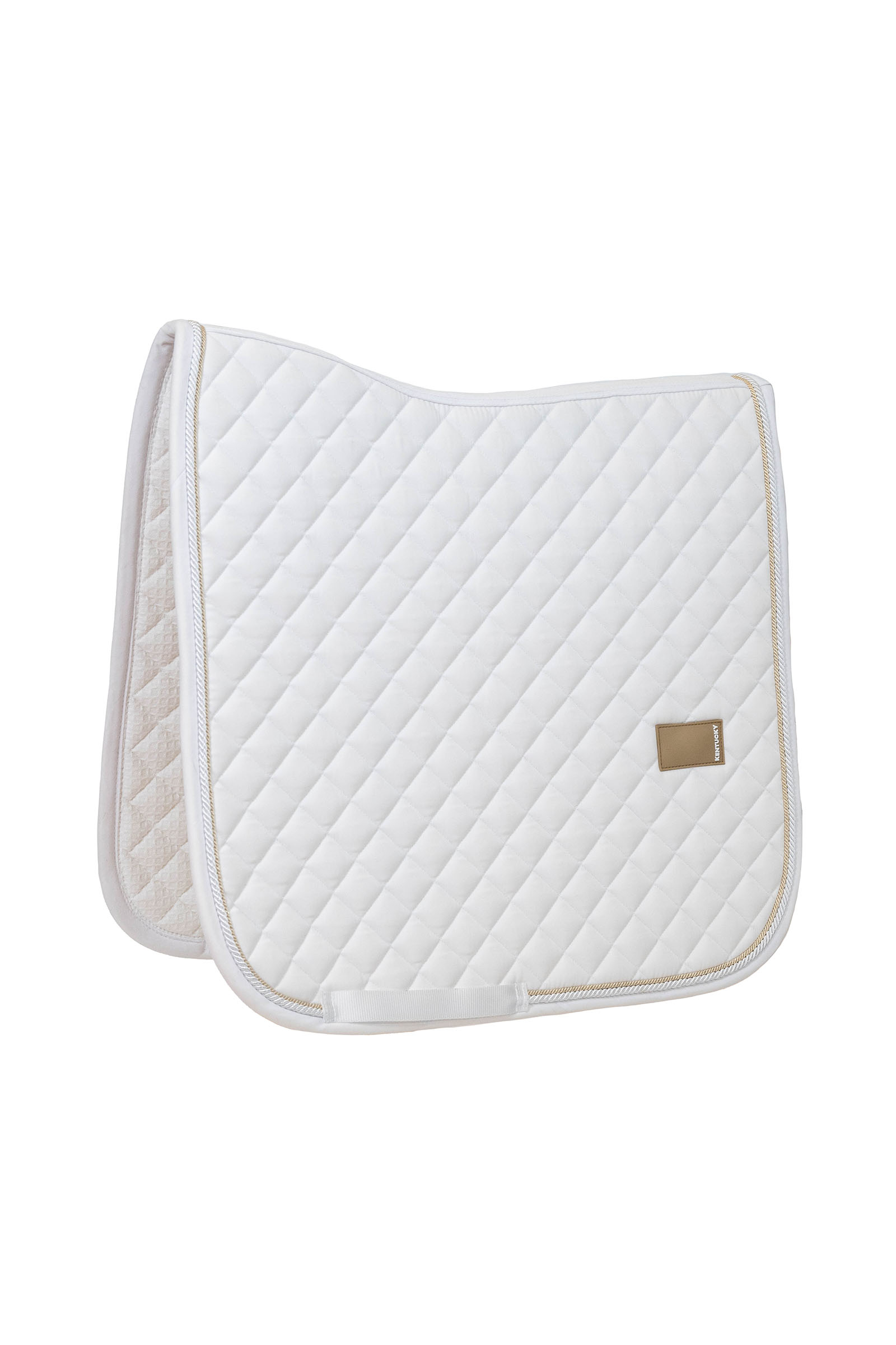 white Kentucky Horsewear Dressage Saddle Pad diamond rope