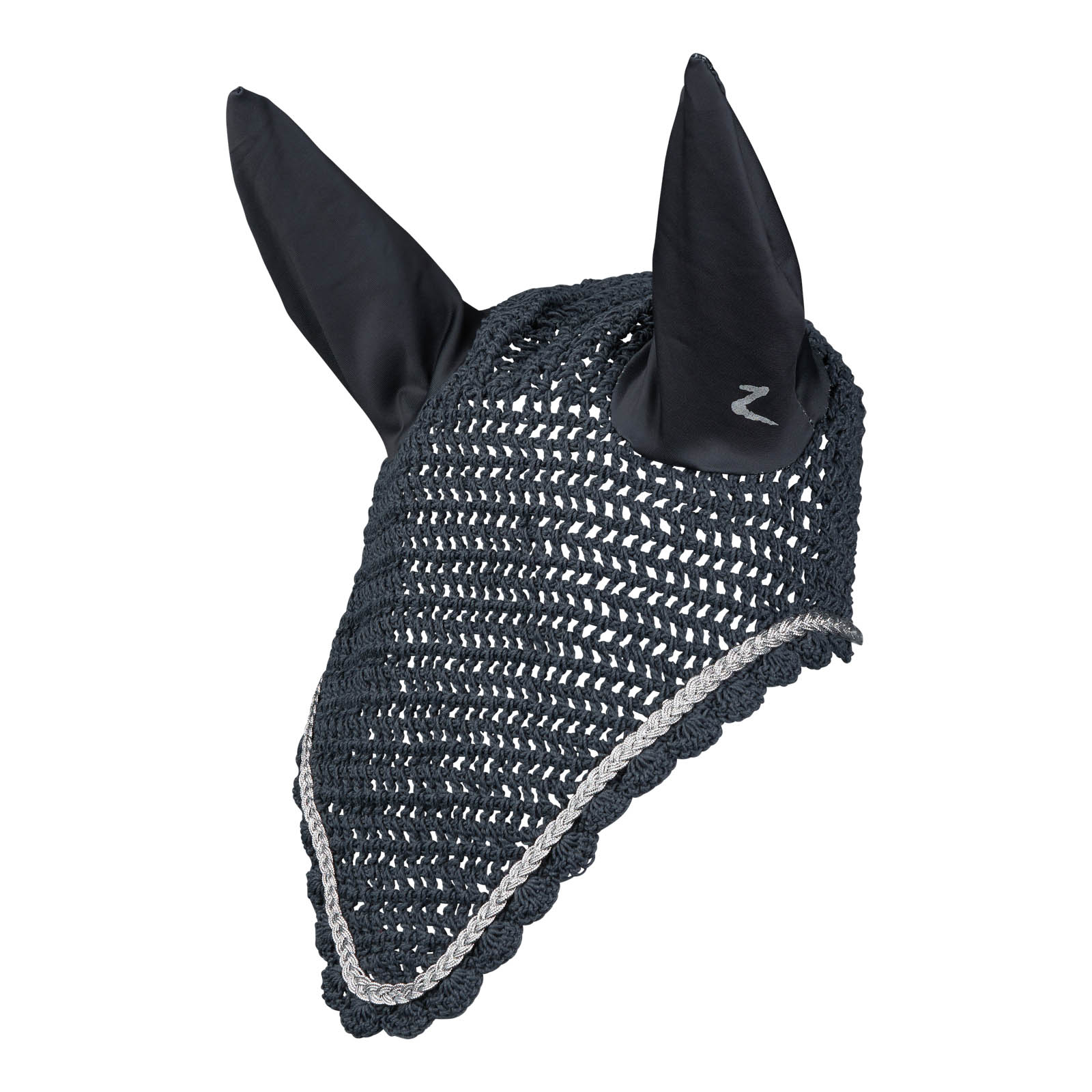 Horze Glarus Ear Net with Metallic Braiding