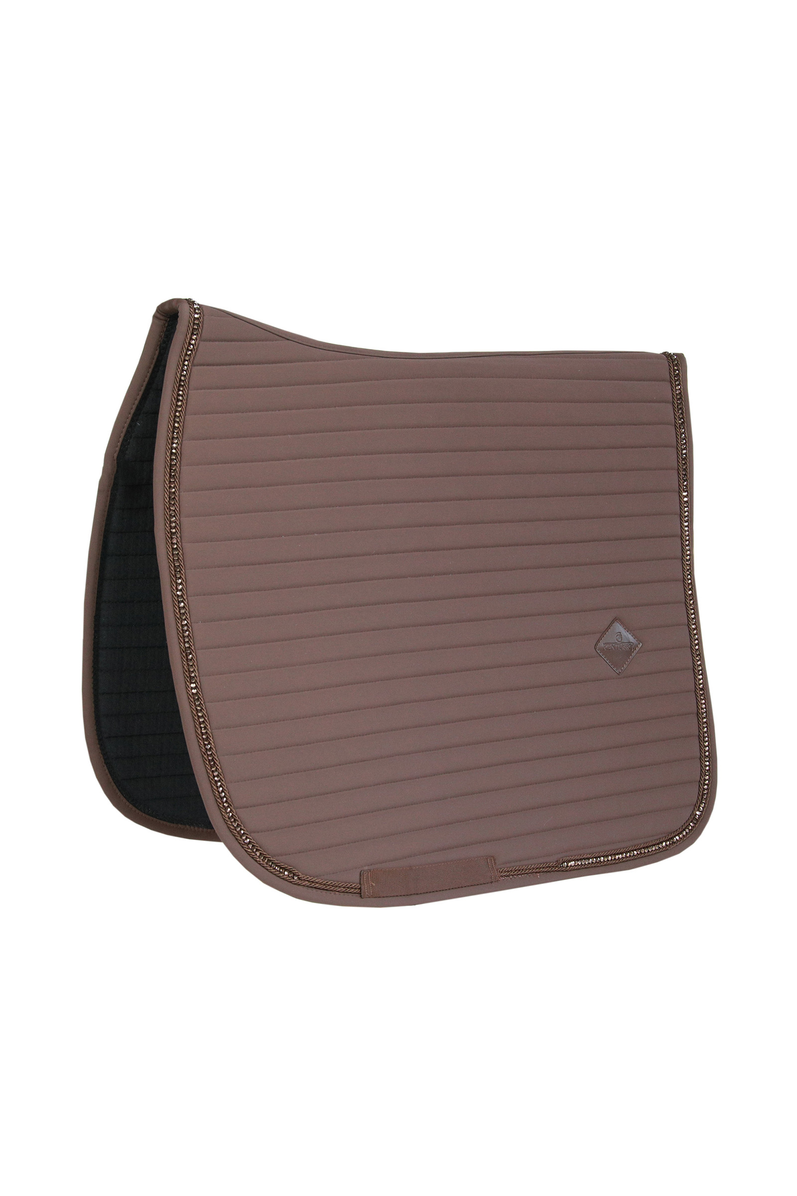Brown Kentucky Horsewear Saddle Pad Pearls Show Dressage