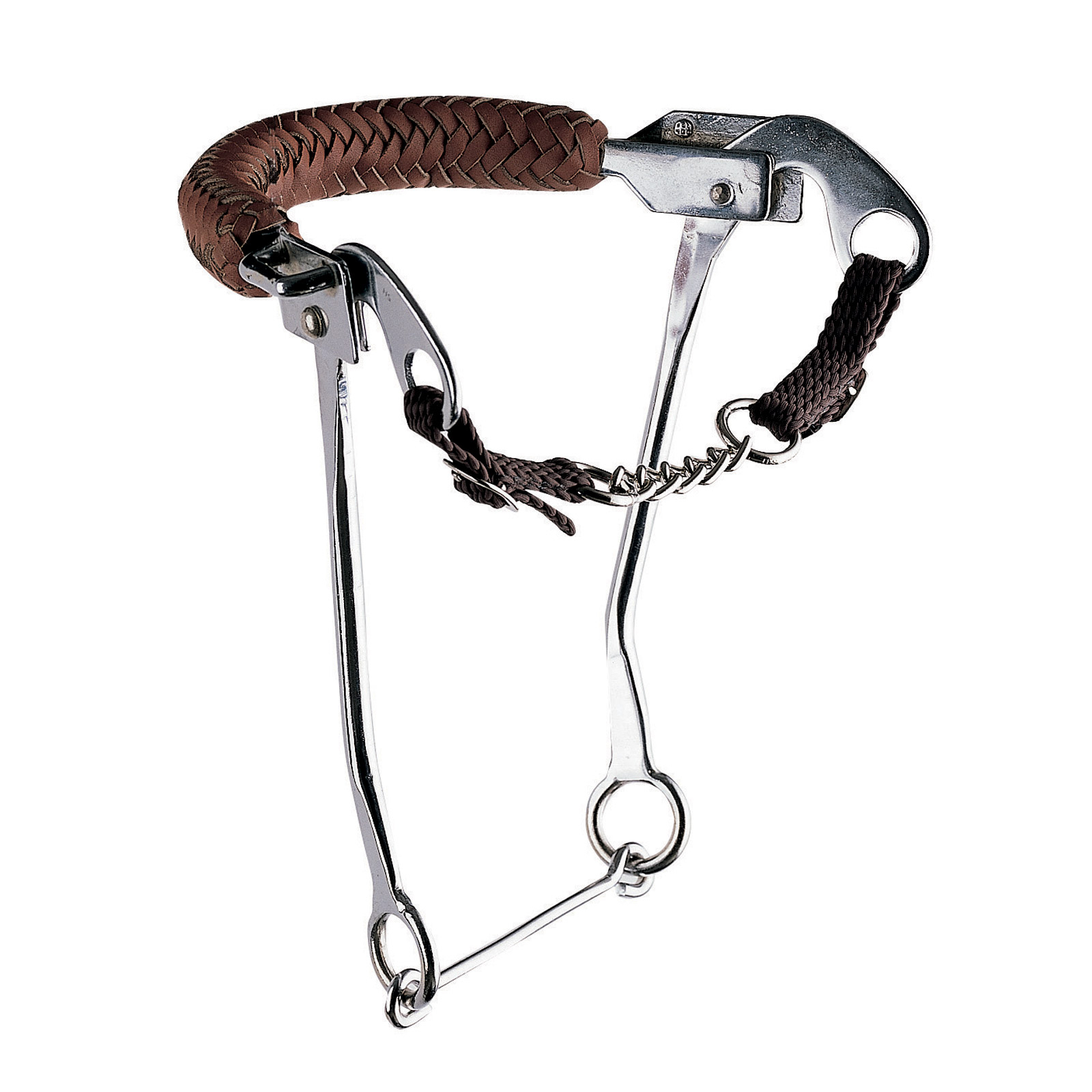 Sprenger Hackamore with curb chain and st.st. Cheeks, 35cm
