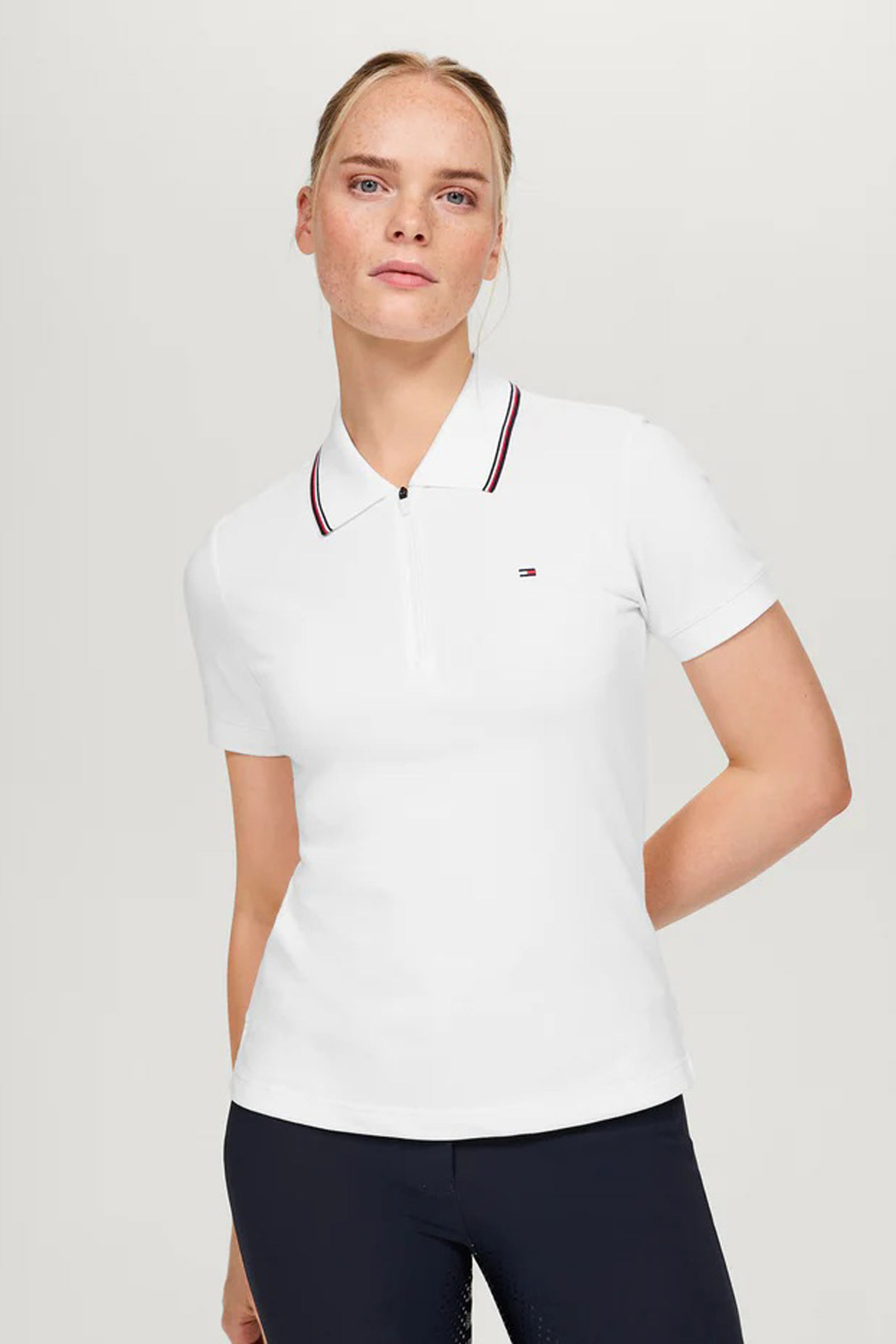 Tommy Hilfiger Equestrian Camden Women&acute;s Zip Polo Shirt