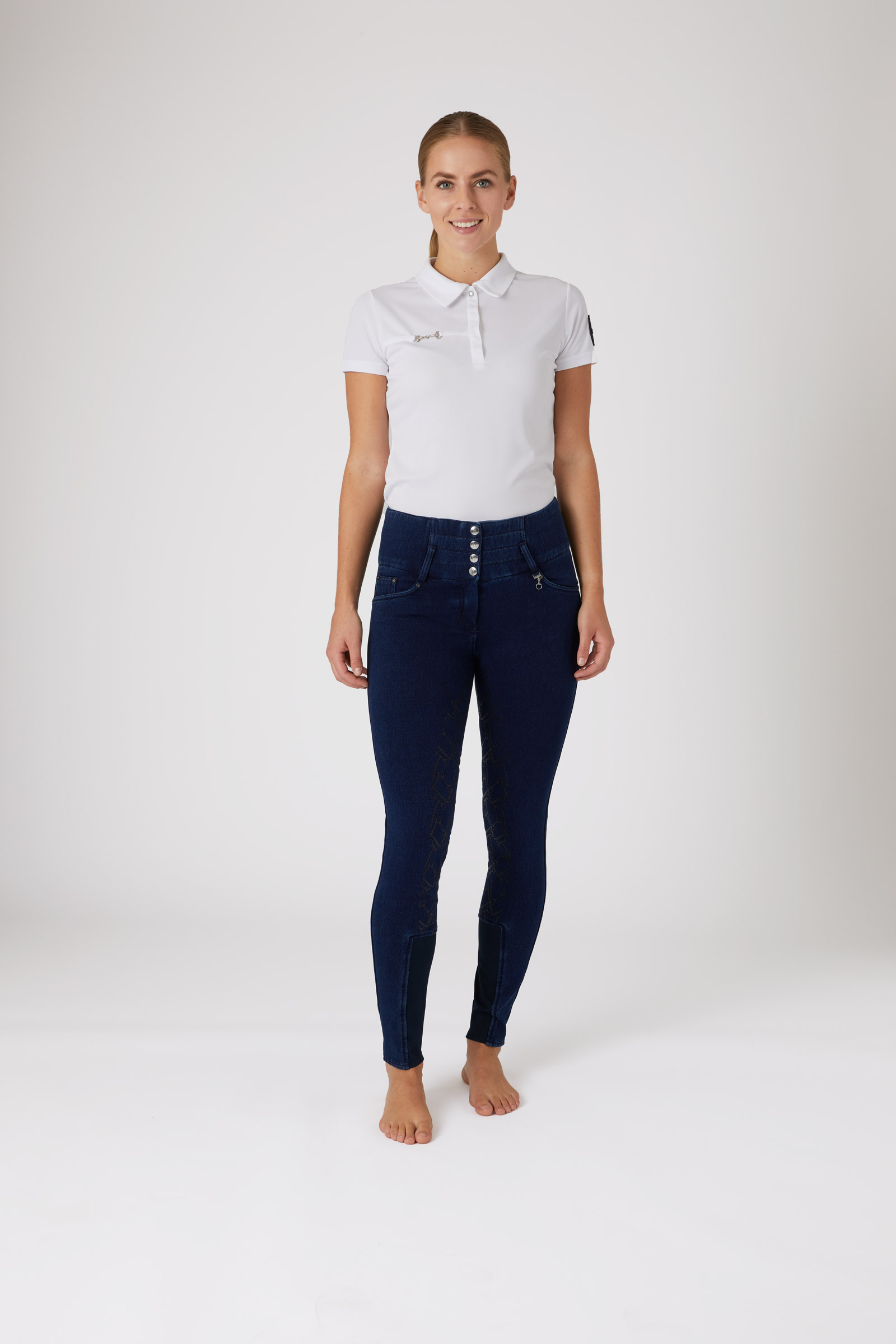 Horze Kacy Women's Denim Thermo Full Seat Breeches