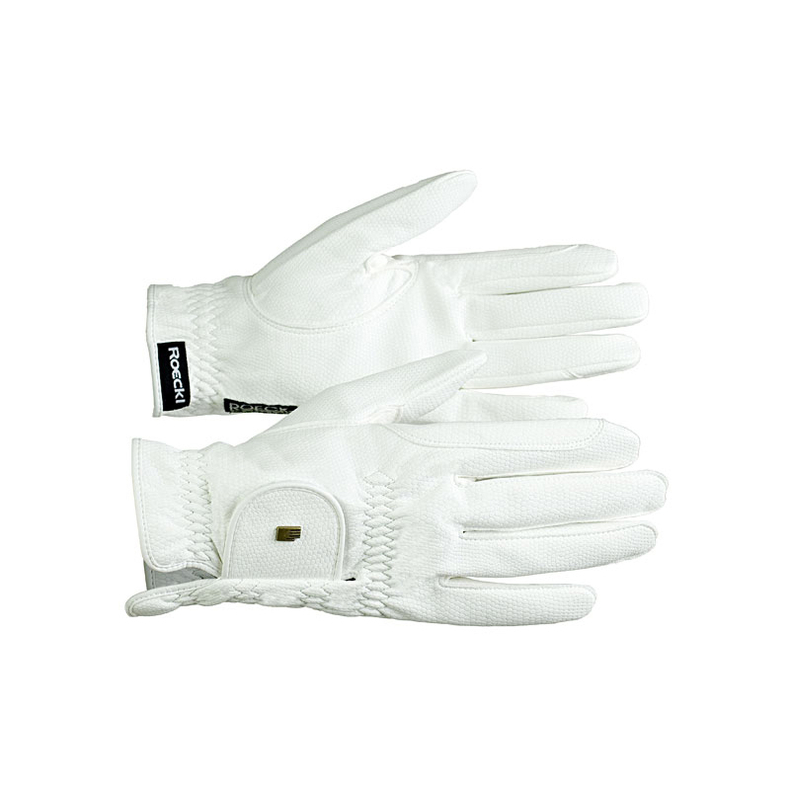 White Roeckl ROECK-Grip Fleece Gloves
