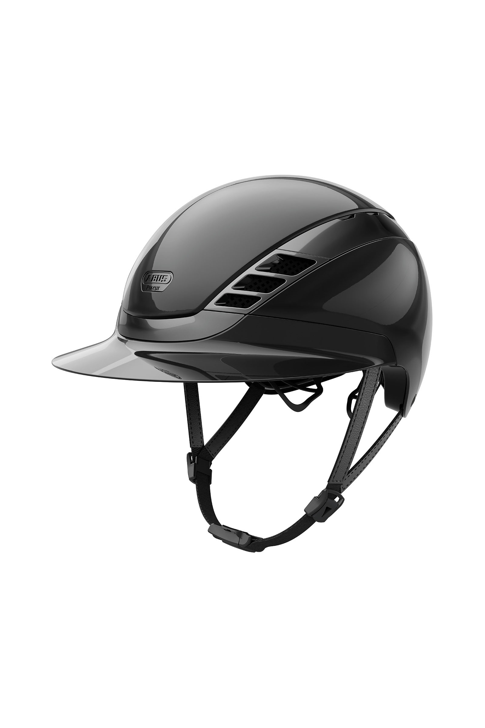 Abus Pikeur AirLuxe Chrome Long Visor Riding Helmet