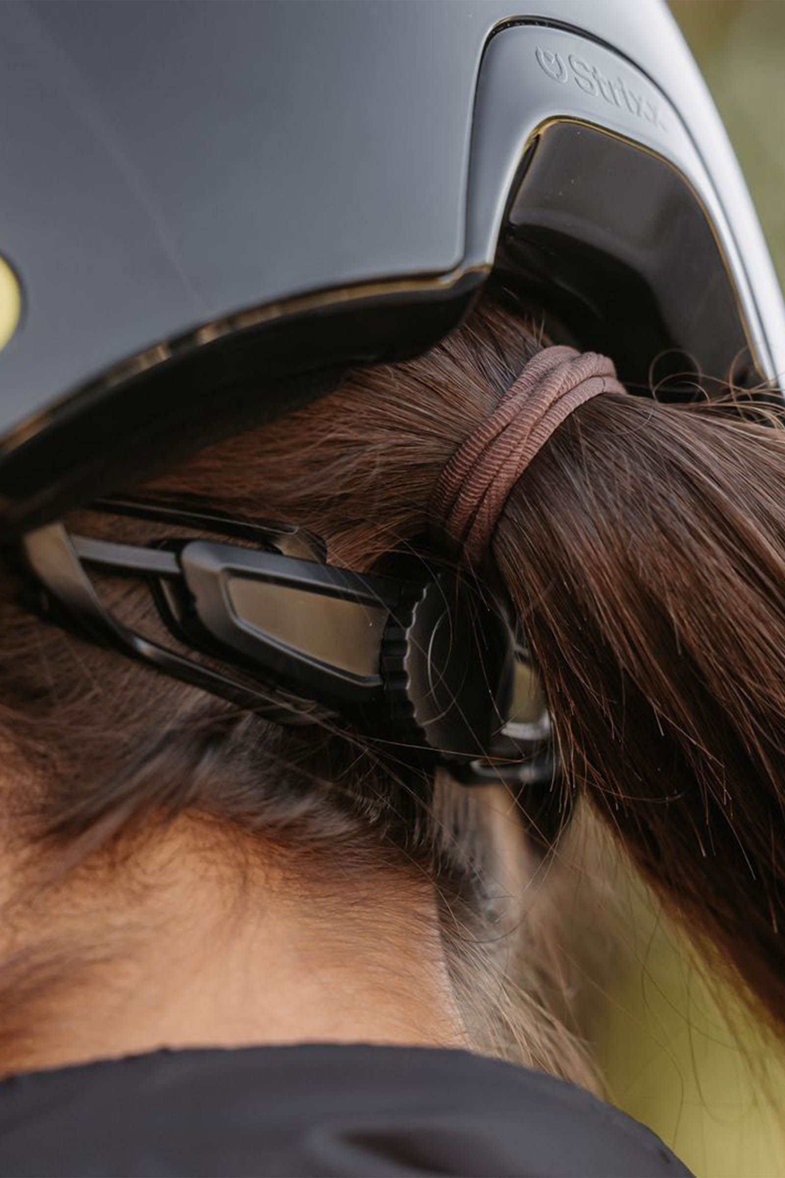 Back on Track Strixx Riding Helmet With Sun Visor 