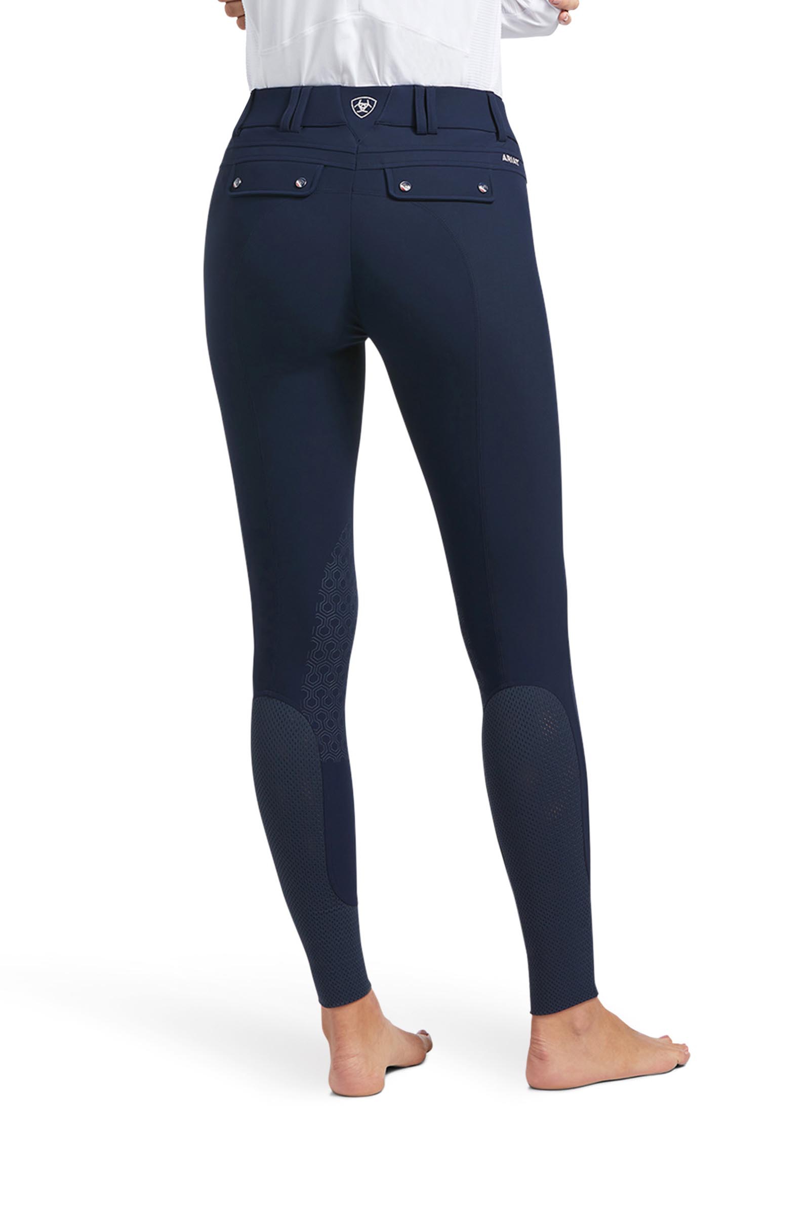 Dark Blue Ariat Tri Factor Women´s Knee Patch Breeches