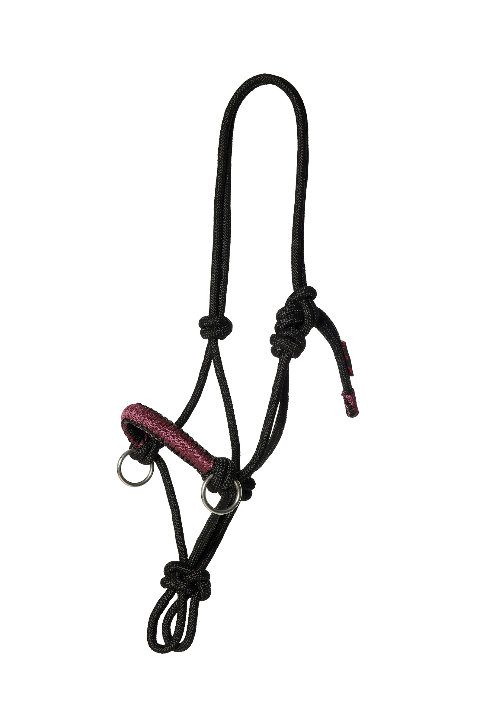Black/ Burgundy Kieffer Ruby Rope Halter