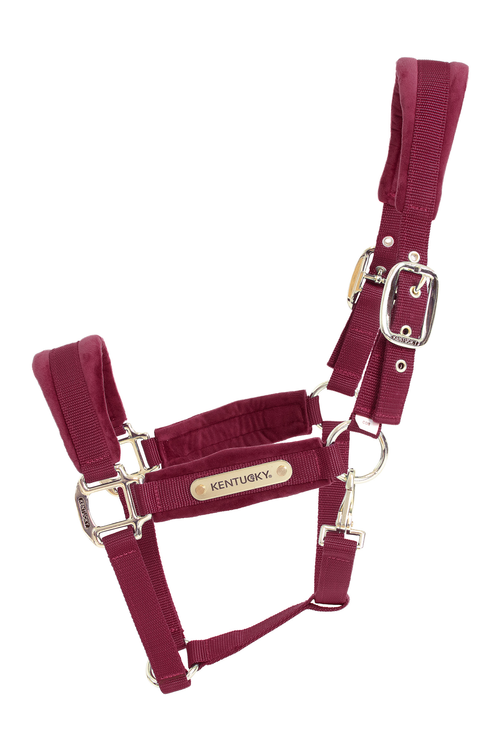 Burgundy Dark Red Kentucky Horsewear Velvet Halter
