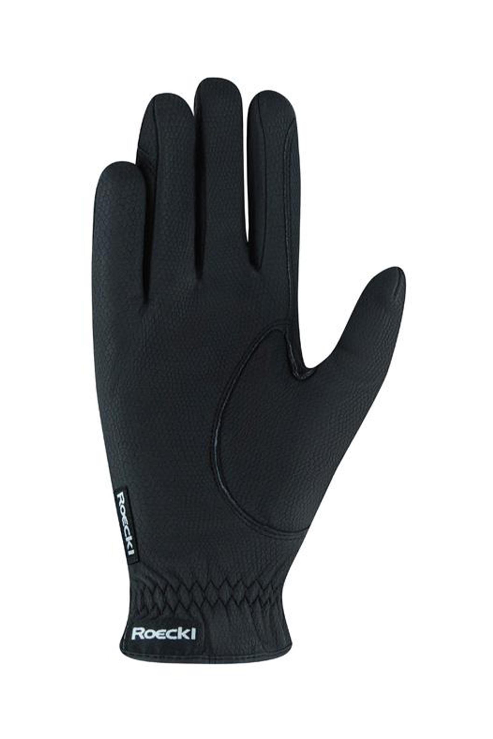Black Roeckl Lisboa Ladies Roeck grip Swarovski riding gloves