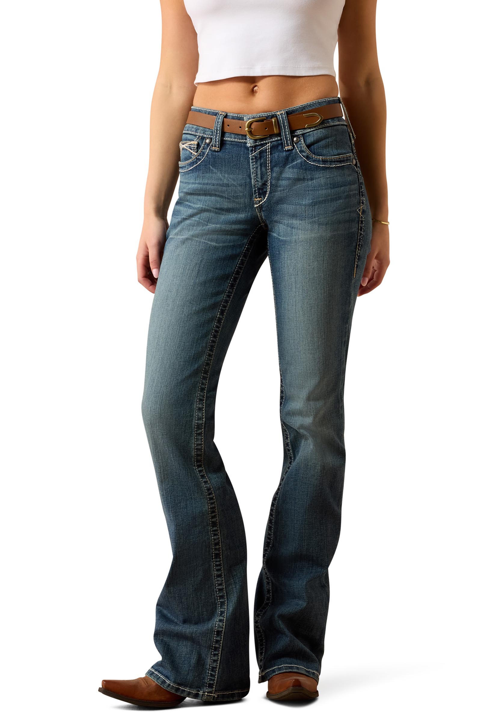 Ariat Whipstitch R.E.A.L. Women&acute;s Mid Rise Stretch Boot Cut Jeans