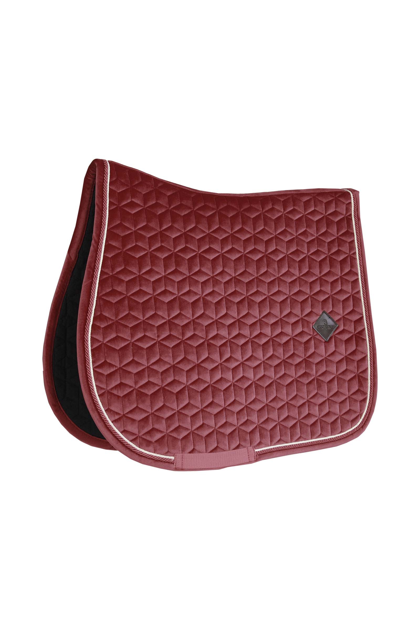 Burgundy Dark Red Kentucky Horsewear Velvet Jumping Saddle Pad