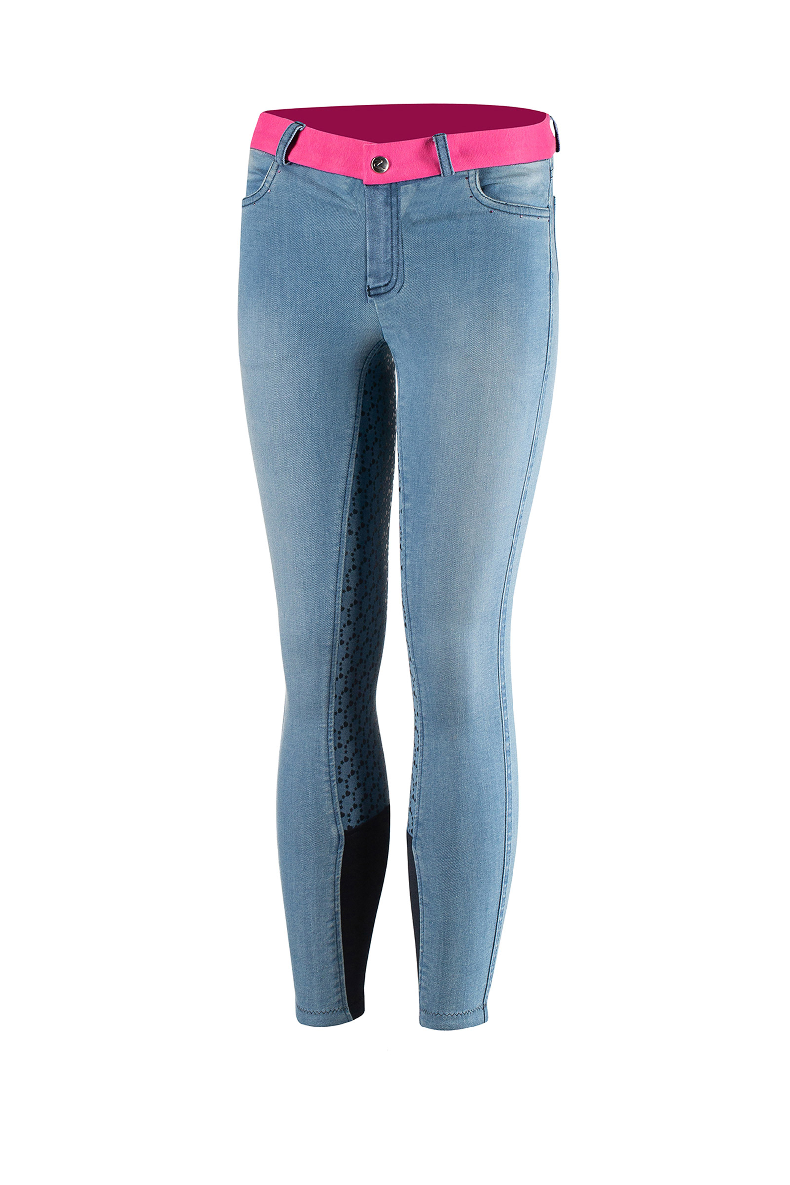 Horze Poppy Kids Denim Silicone Full Seat Breeches