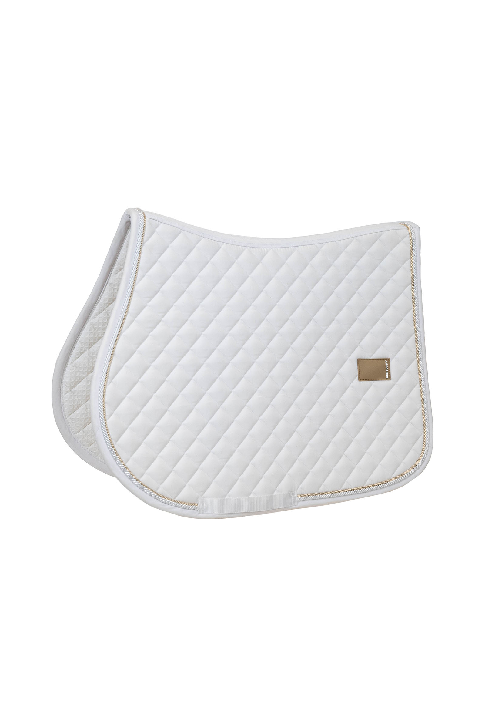 white Kentucky Horsewear Jumping Saddle Pad Diamond Rope