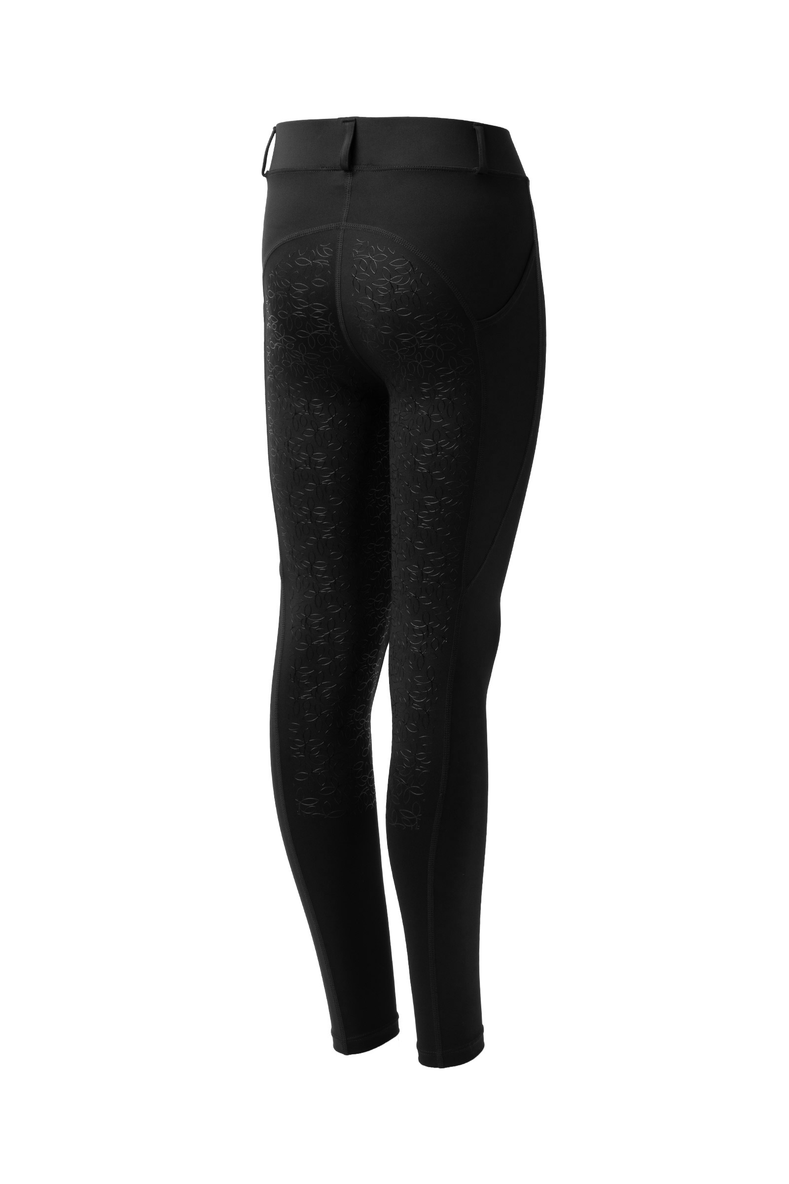 jet black Horze Dea Kids´ Riding Tights With Full Grip