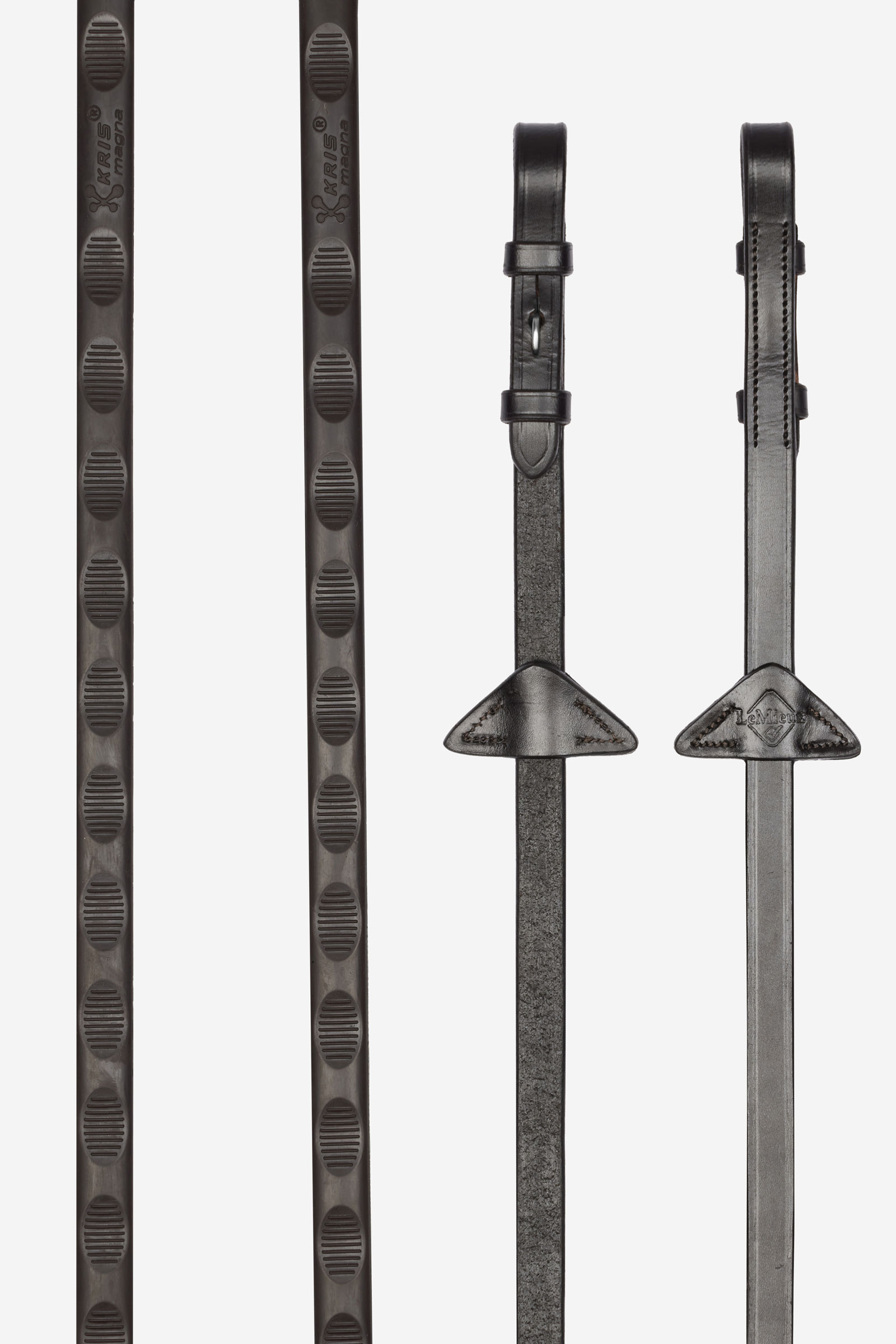 Brown/Silver LeMieux Magna Grip Rubber Reins