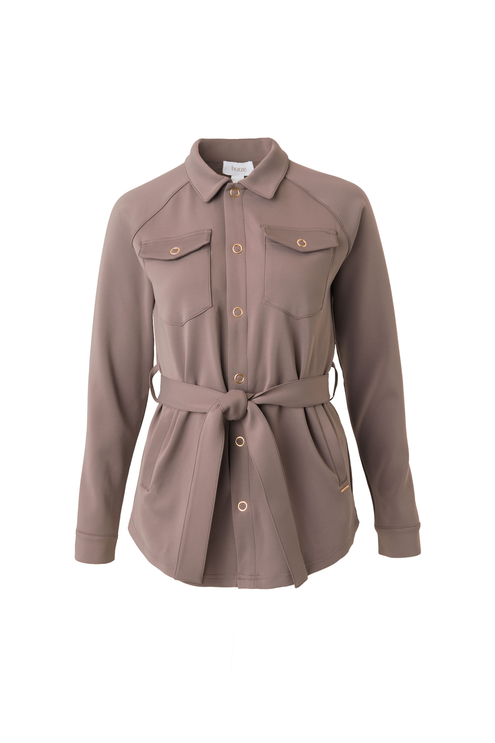 Iron Grey Brown Horze Alyssa Women's Shirt Riding Jacket