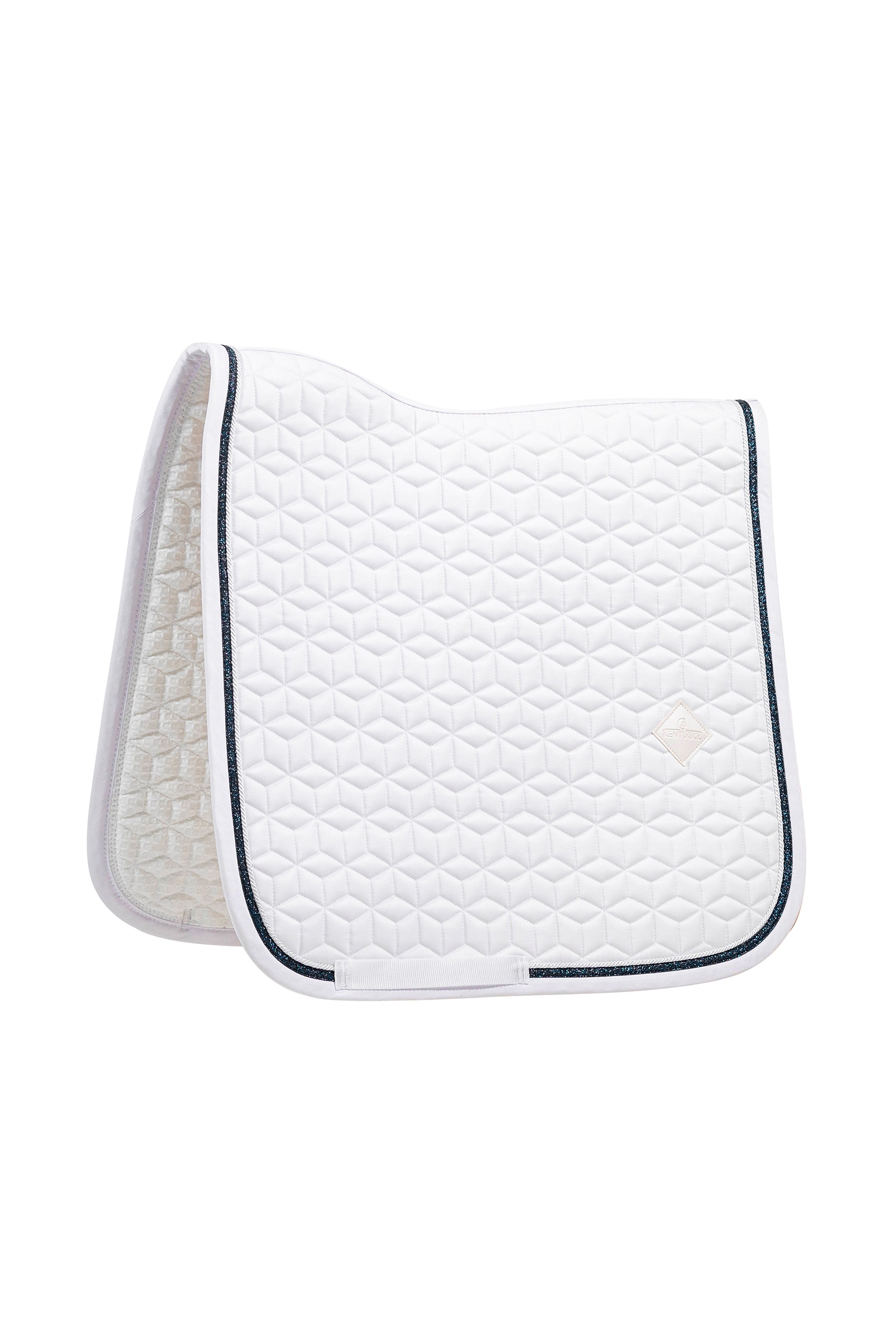 white/black Kentucky Horsewear Saddle Pad glitter rope dressage